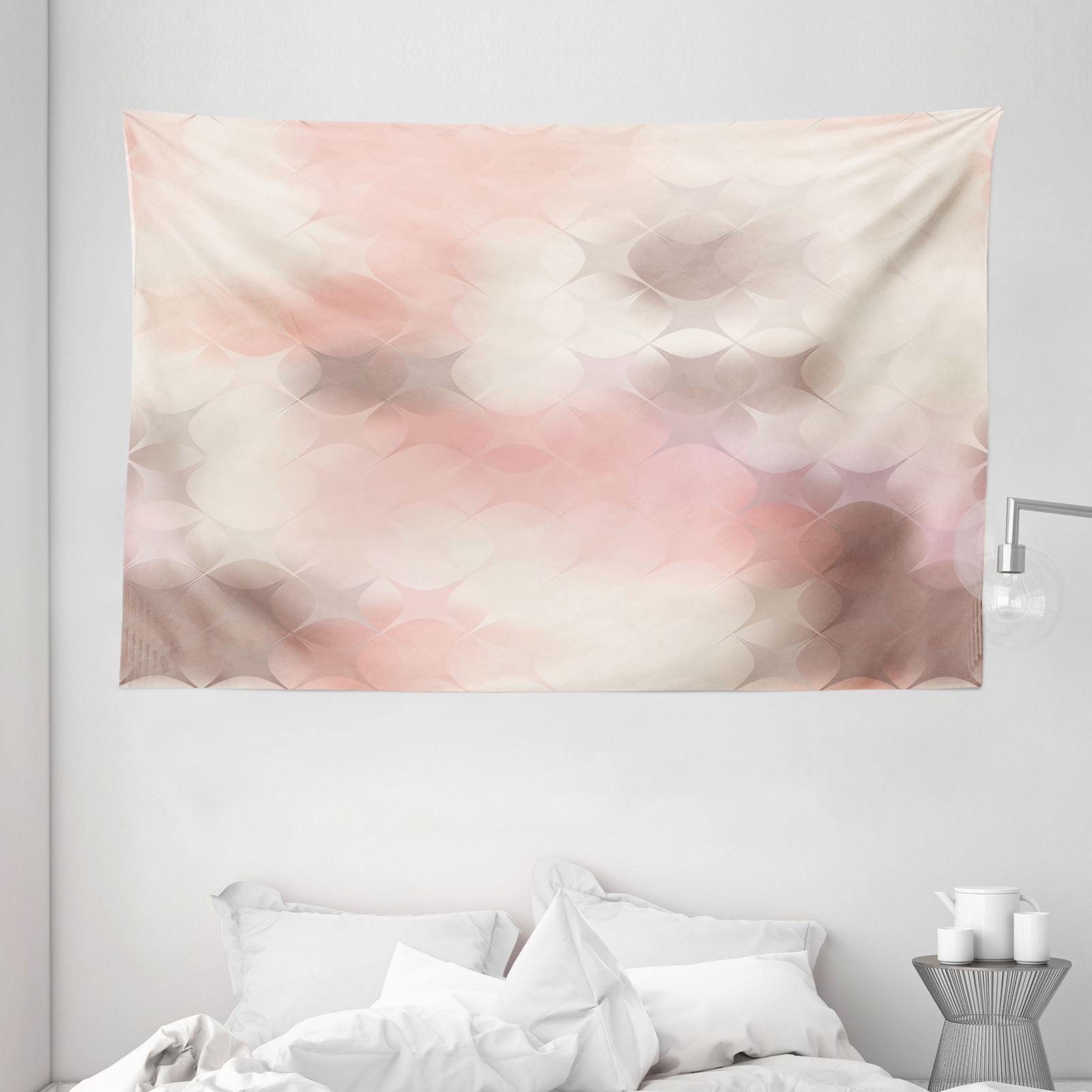 melocotón Tapiz de Pared Ancha Cuadrados obras de arte moderno | eBay