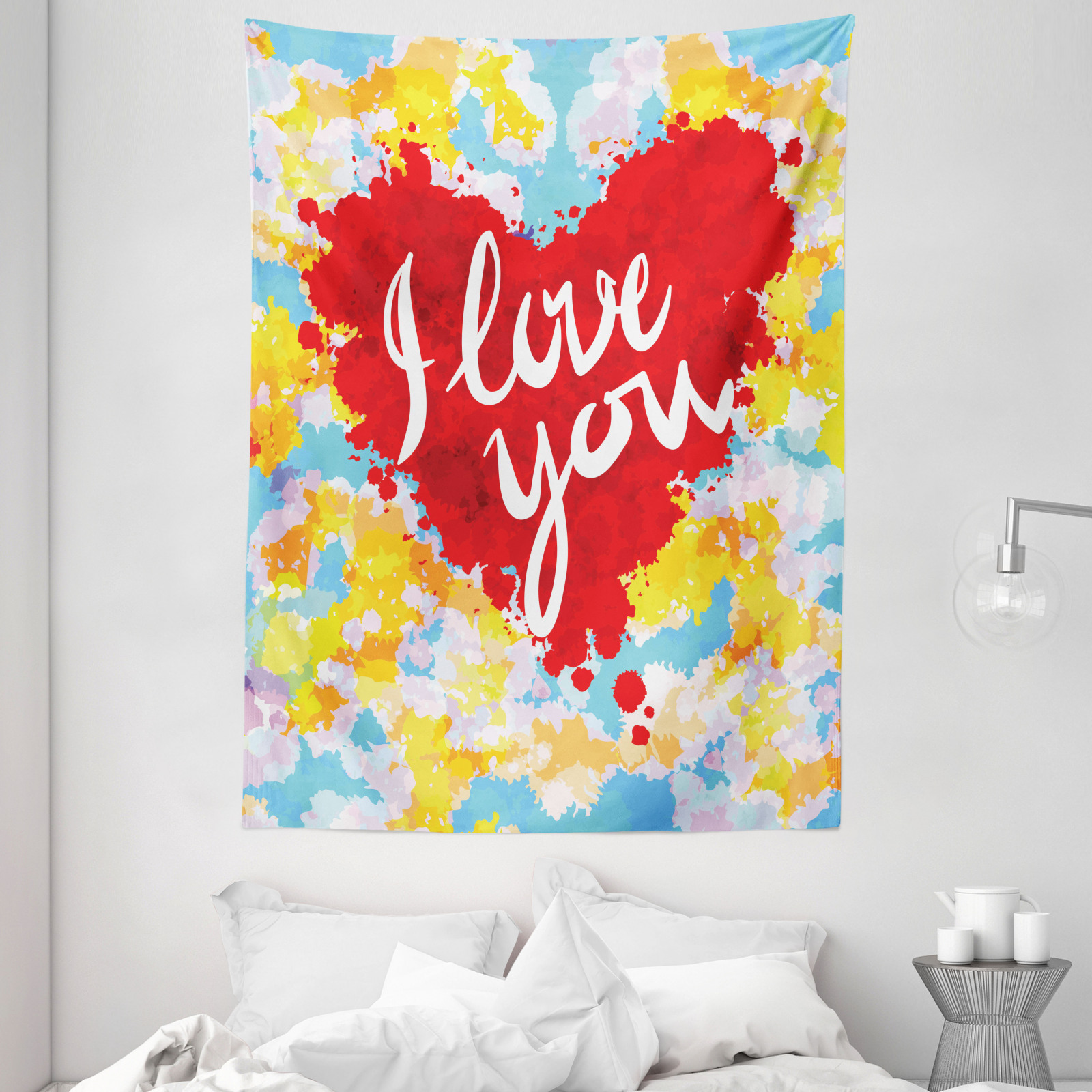 I Love You Tapestry Brushstroke Message | EBay