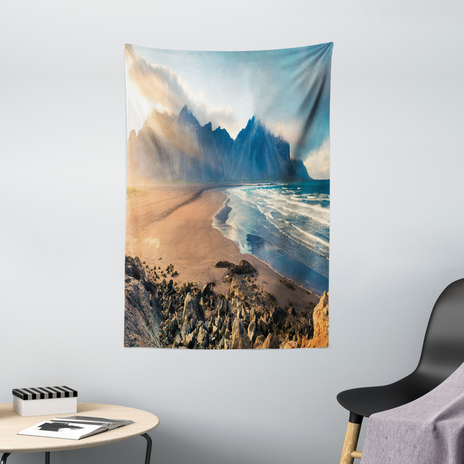 Islandia Tapiz de Pared Stokksnes promontorio costero | eBay