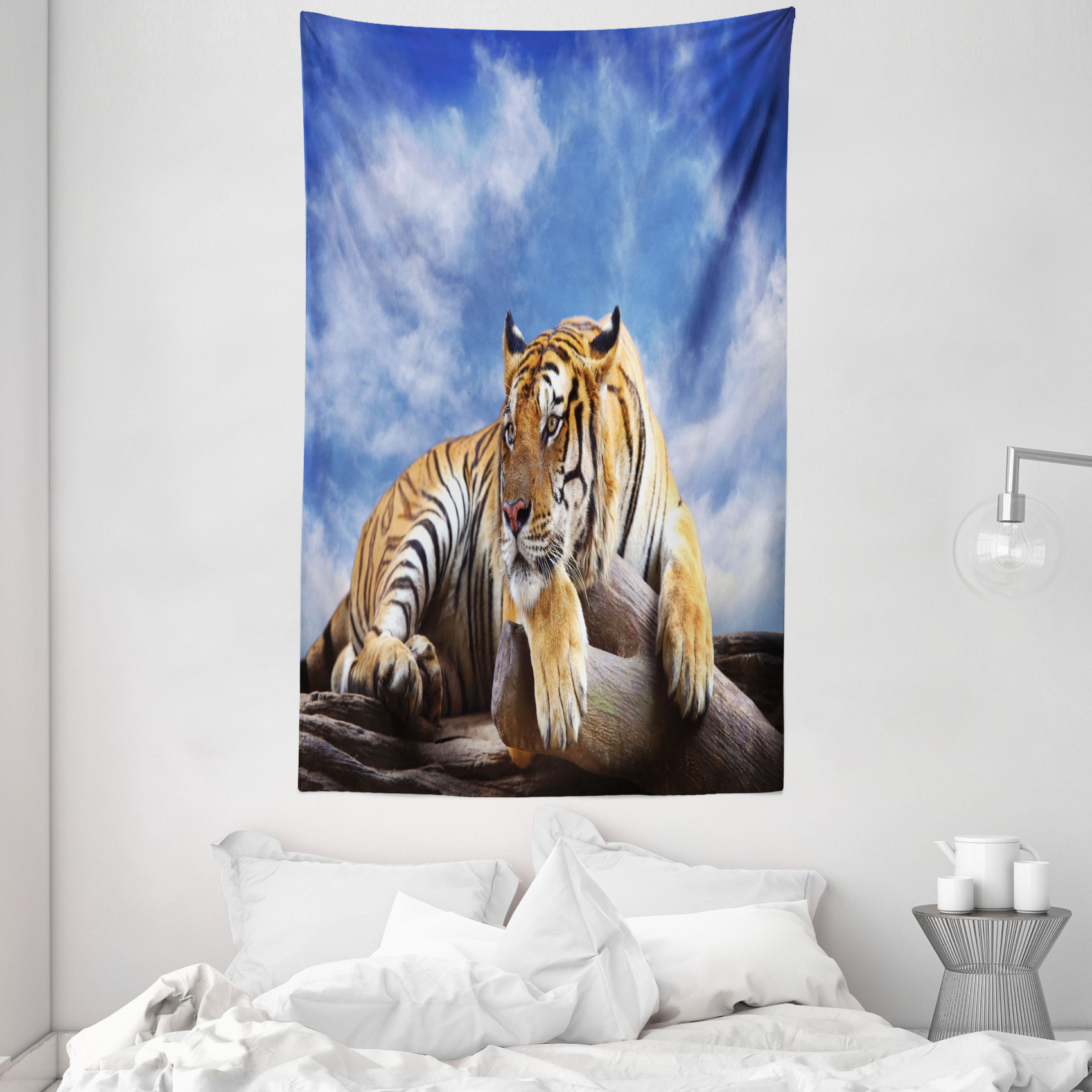 Safari Tapiz de Pared de Microfibra Tigre en la madera de la fauna | eBay