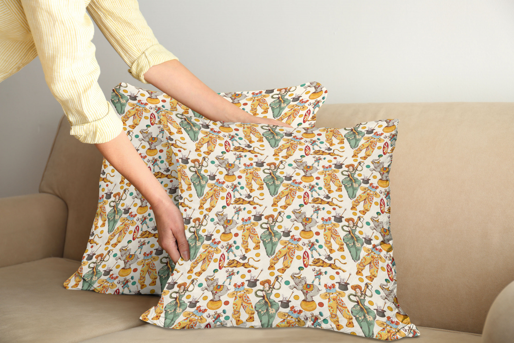 Ambesonne Vintage Elements Cushion Cover Set of 2 for Couch and Bed in 4 Sizes - Picture 39 of 128