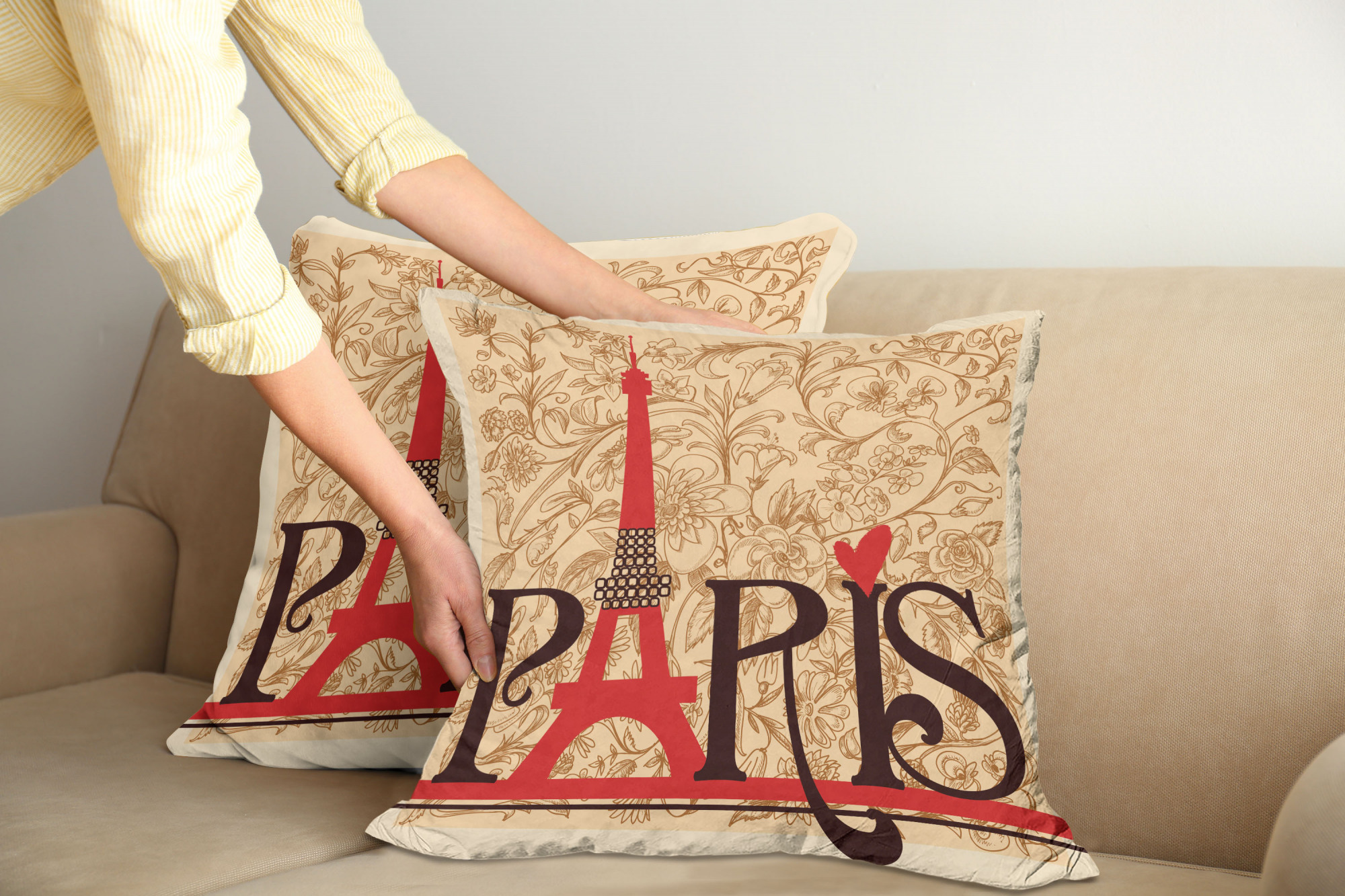 Ambesonne Vintage Elements Cushion Cover Set of 2 for Couch and Bed in 4 Sizes - Picture 100 of 128