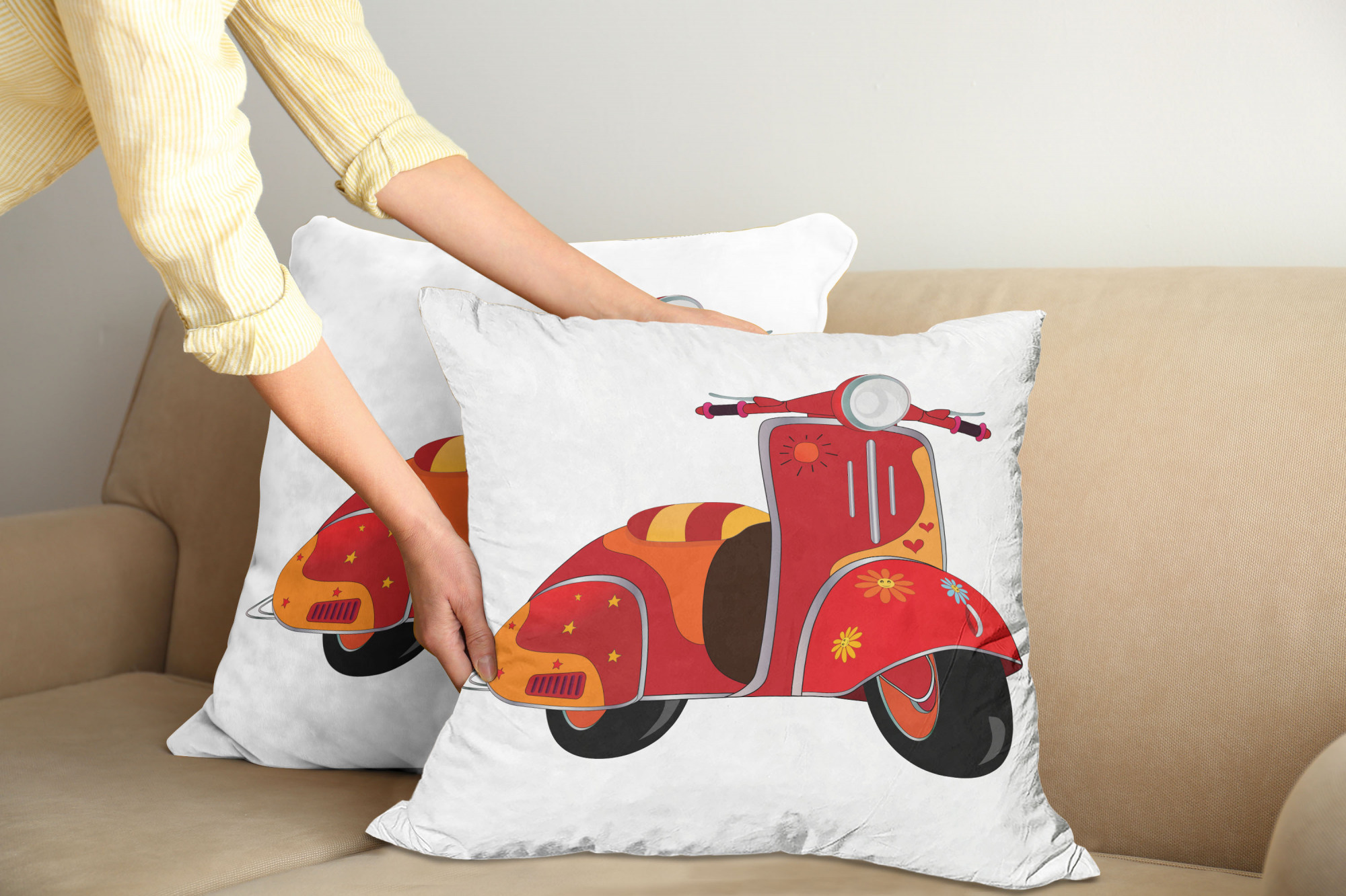 Ambesonne Vintage Elements Cushion Cover Set of 2 for Couch and Bed in 4 Sizes - Picture 70 of 128