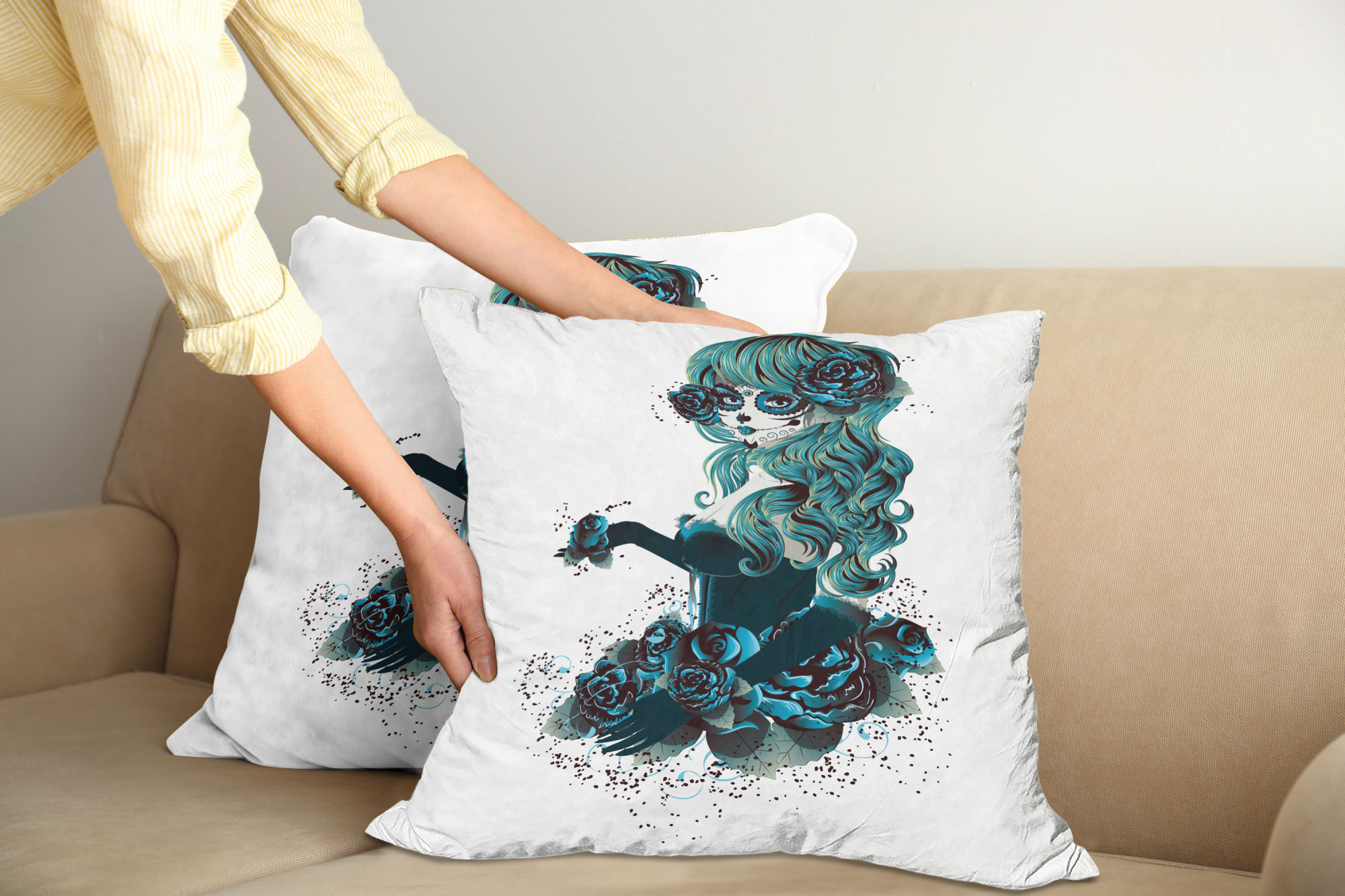 Ambesonne Vintage Elements Cushion Cover Set of 2 for Couch and Bed in 4 Sizes - Picture 62 of 128