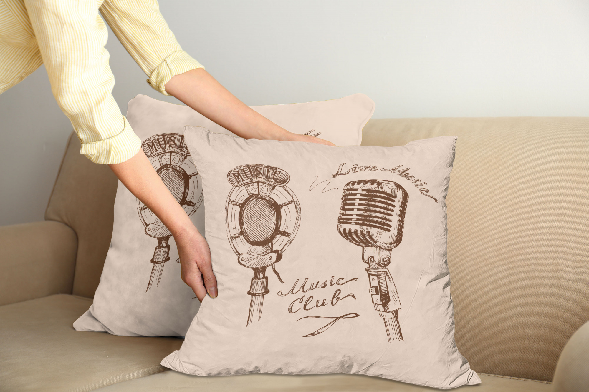 Ambesonne Vintage Elements Cushion Cover Set of 2 for Couch and Bed in 4 Sizes - Picture 27 of 128