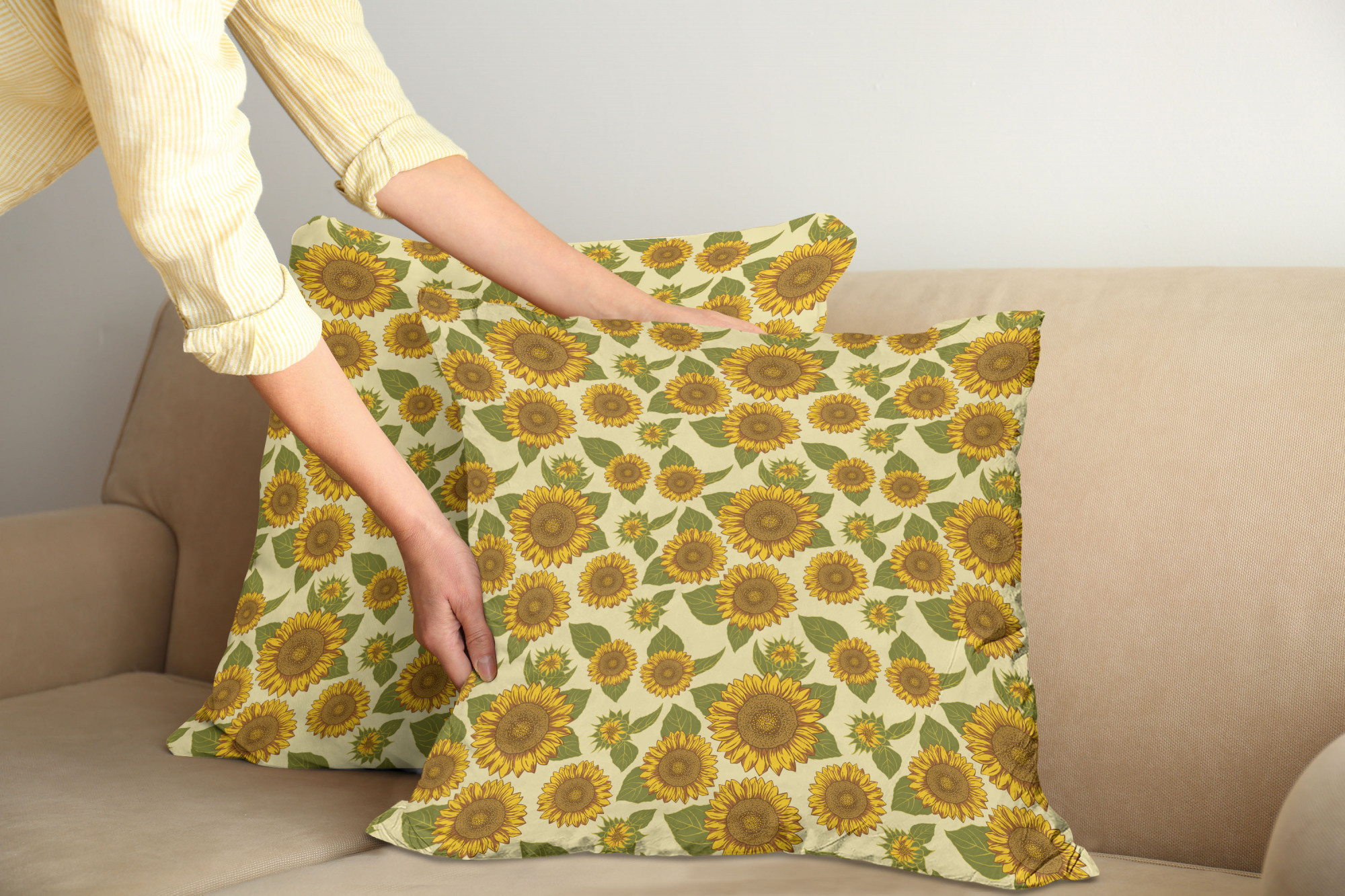 Ambesonne Vintage Elements Cushion Cover Set of 2 for Couch and Bed in 4 Sizes - Picture 53 of 128