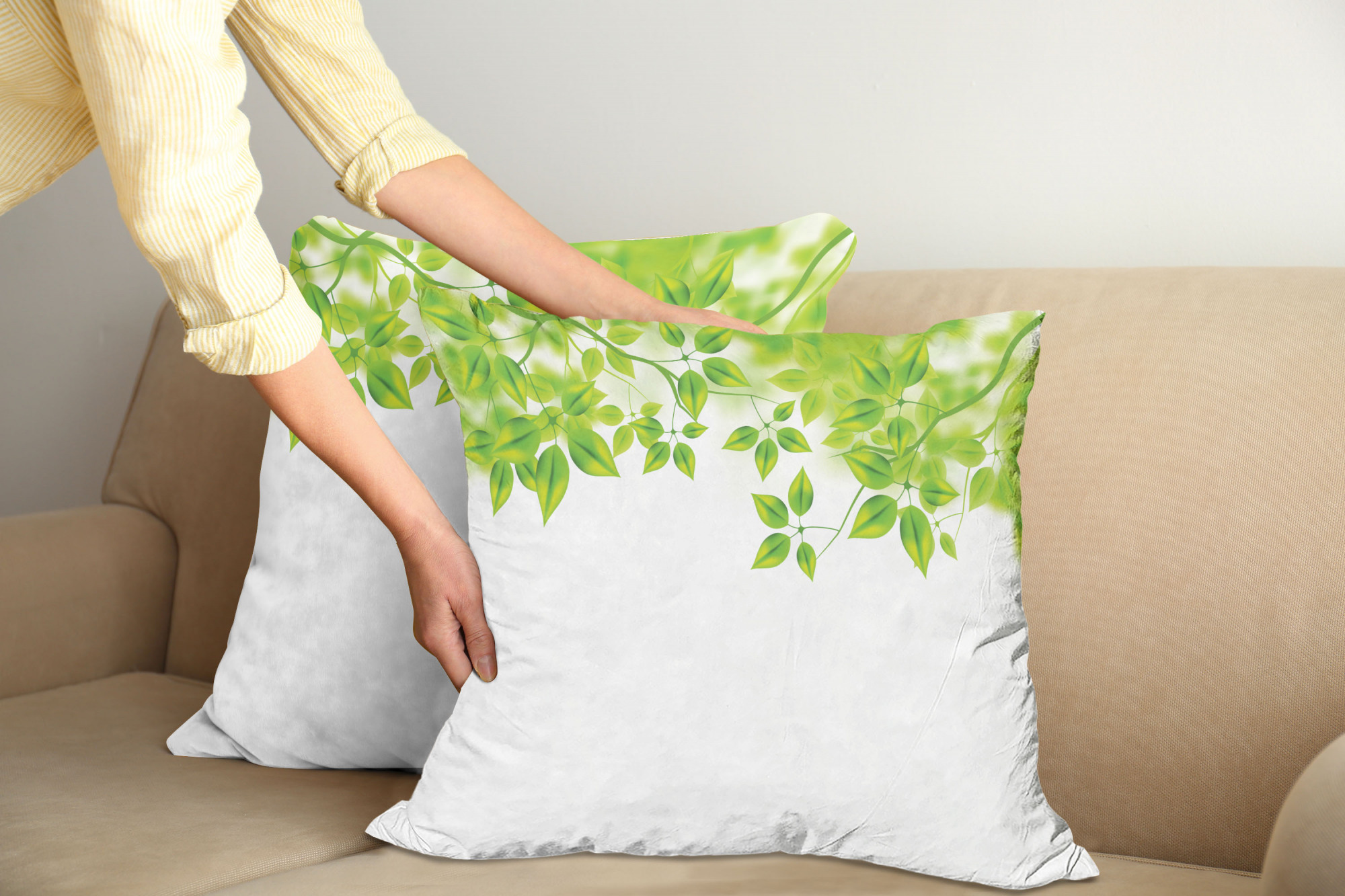 Ambesonne Tree Bloom Cushion Cover Set of 2 for Couch and Bed in 4 Sizes - Picture 85 of 220