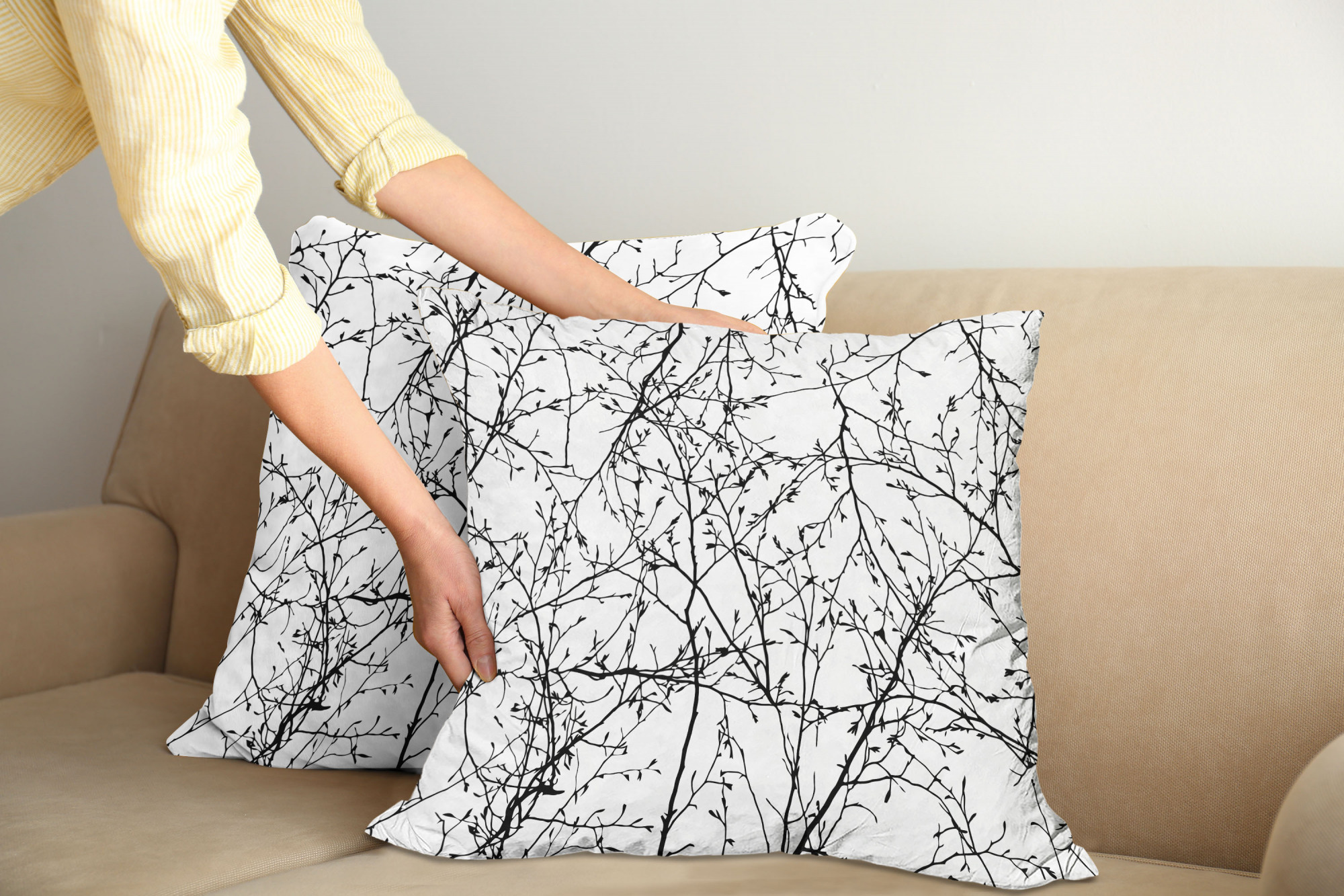 Ambesonne Tree Bloom Cushion Cover Set of 2 for Couch and Bed in 4 Sizes - Picture 22 of 220