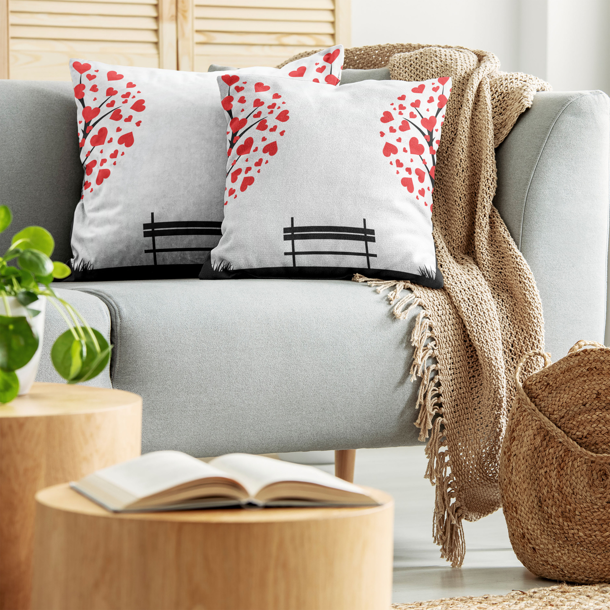 Ambesonne Tree Bloom Cushion Cover Set of 2 for Couch and Bed in 4 Sizes - Picture 71 of 220