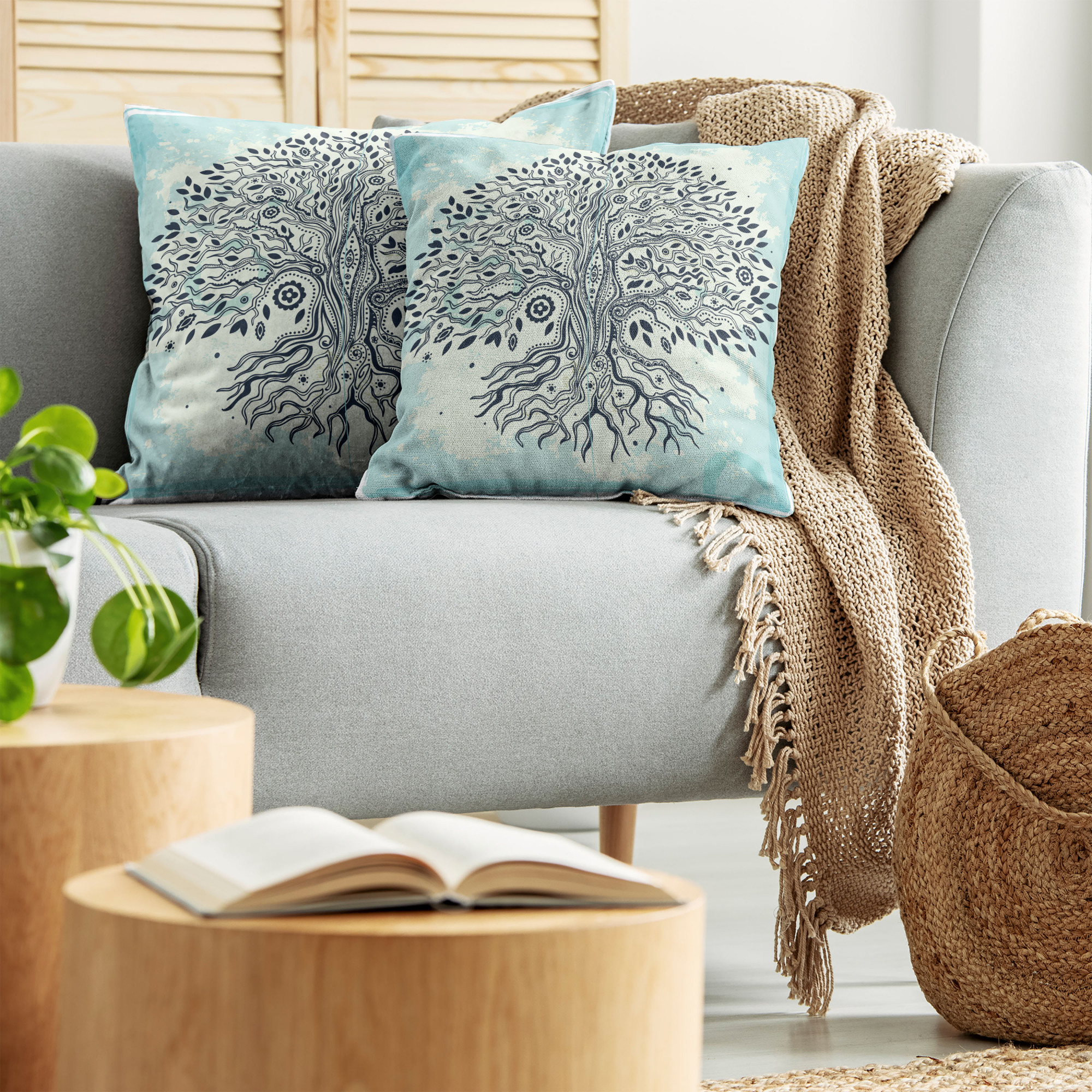 Ambesonne Tree Bloom Cushion Cover Set of 2 for Couch and Bed in 4 Sizes - Picture 41 of 220