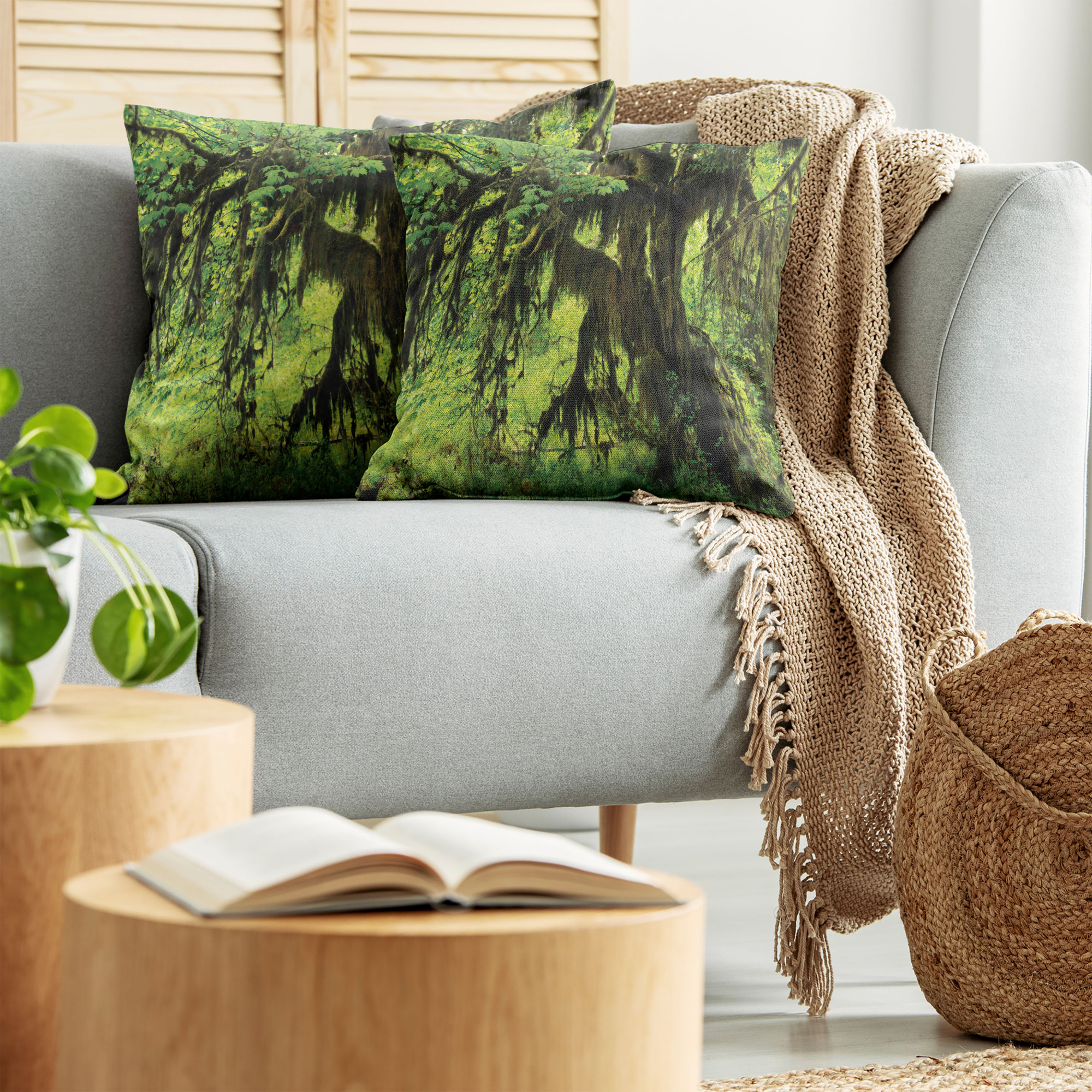Ambesonne Tree Bloom Cushion Cover Set of 2 for Couch and Bed in 4 Sizes - Picture 108 of 220