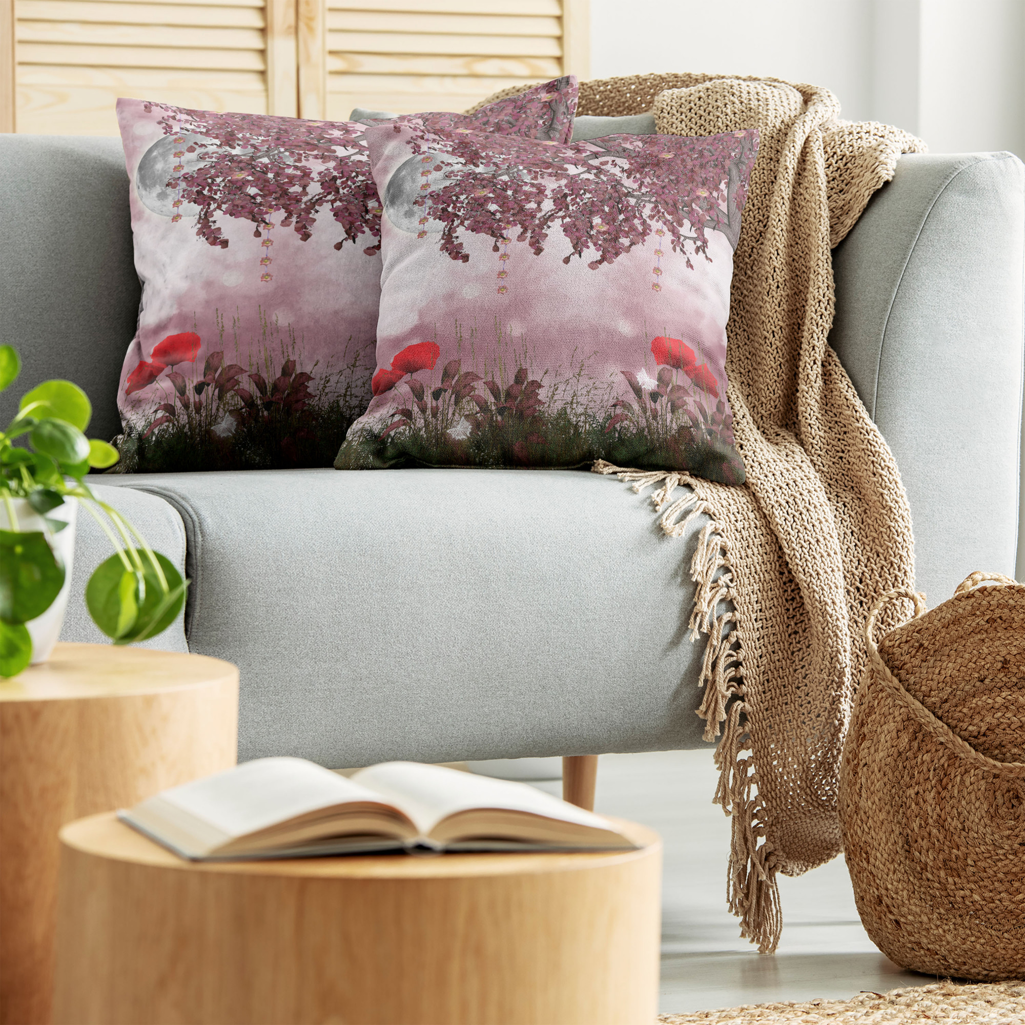 Ambesonne Tree Bloom Cushion Cover Set of 2 for Couch and Bed in 4 Sizes - Picture 45 of 220