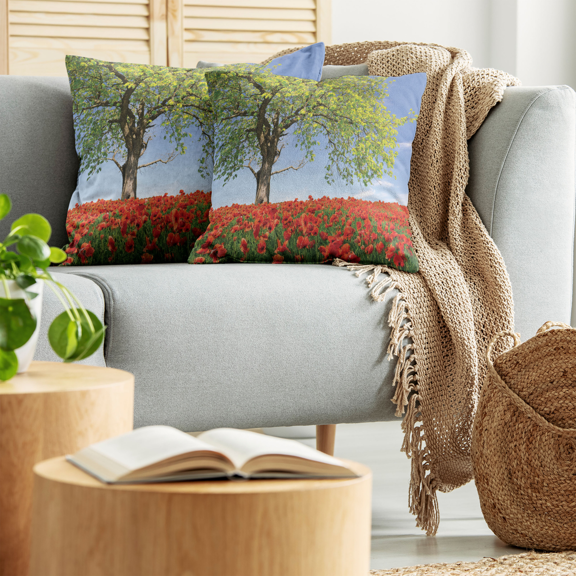 Ambesonne Tree Bloom Cushion Cover Set of 2 for Couch and Bed in 4 Sizes - Picture 182 of 220