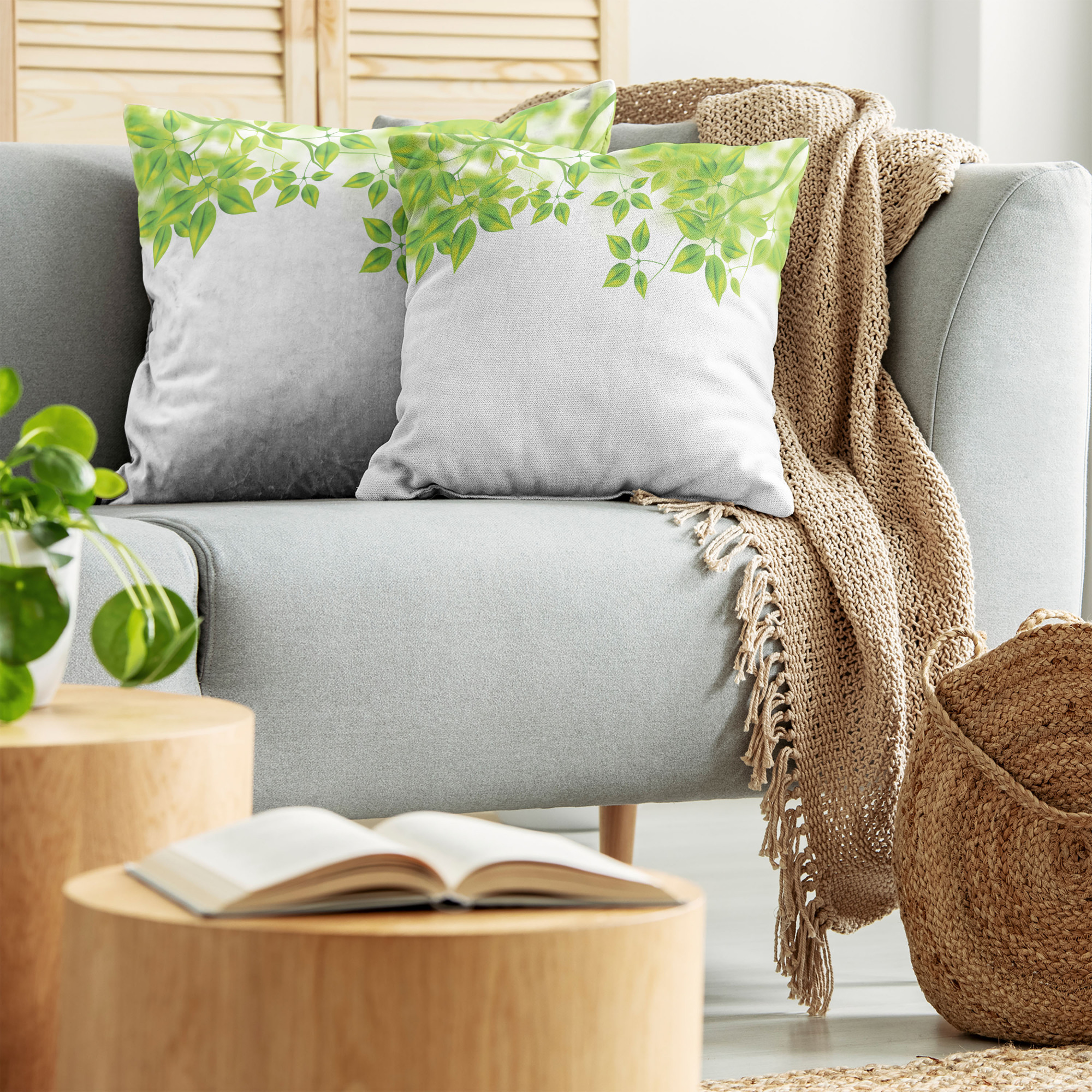 Ambesonne Tree Bloom Cushion Cover Set of 2 for Couch and Bed in 4 Sizes - Picture 83 of 220