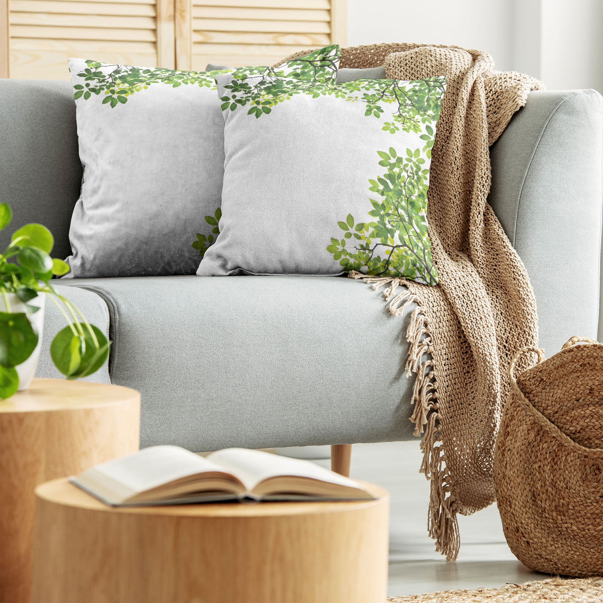 Ambesonne Tree Bloom Cushion Cover Set of 2 for Couch and Bed in 4 Sizes - Picture 58 of 220