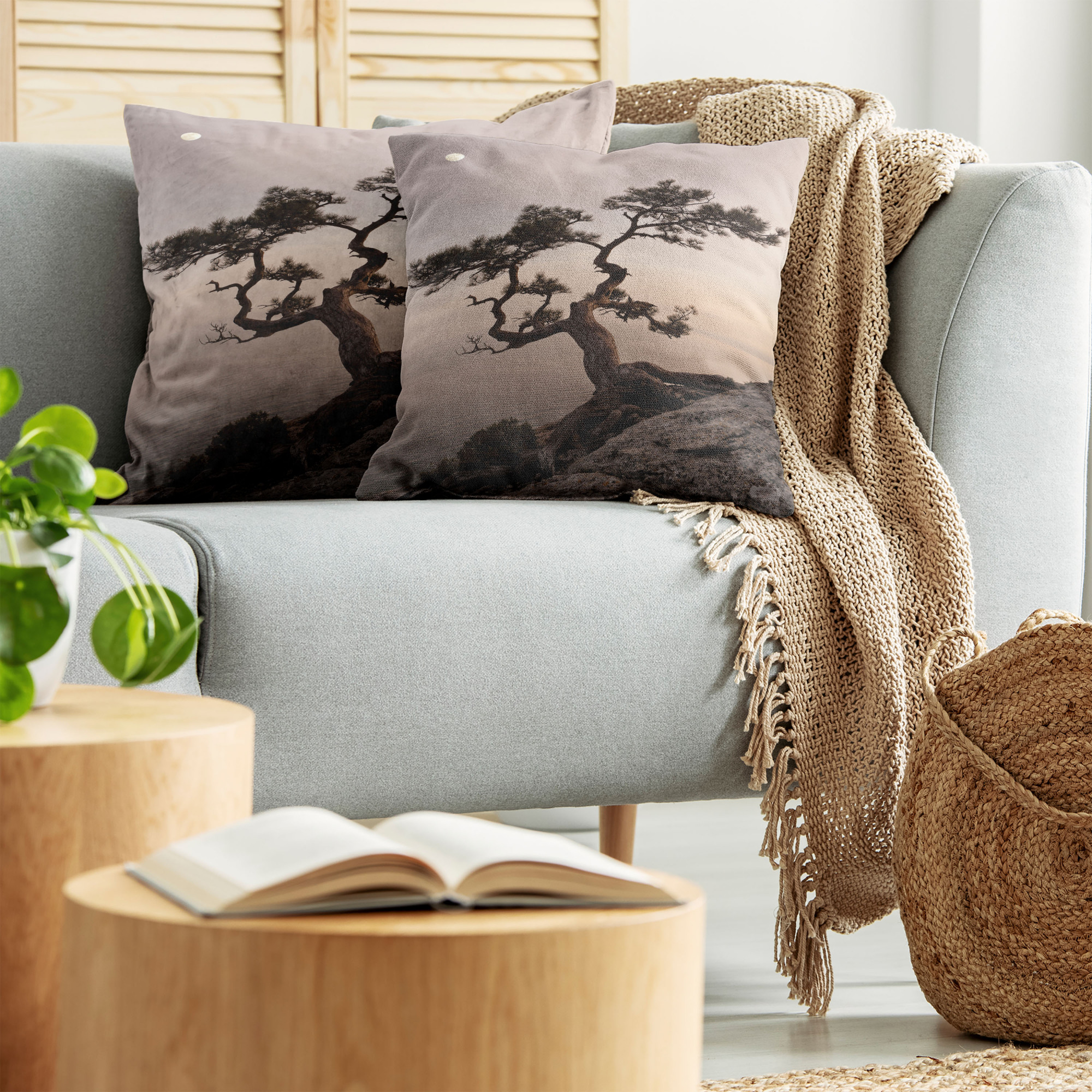 Ambesonne Tree Bloom Cushion Cover Set of 2 for Couch and Bed in 4 Sizes - Picture 87 of 220