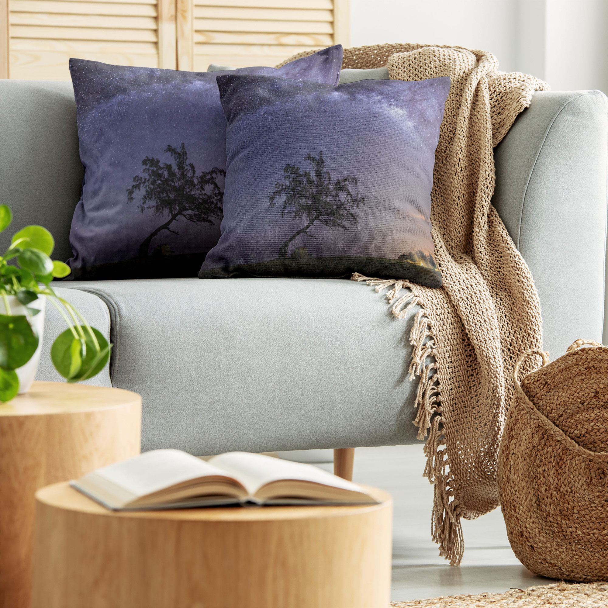 Ambesonne Tree Bloom Cushion Cover Set of 2 for Couch and Bed in 4 Sizes - Picture 100 of 220