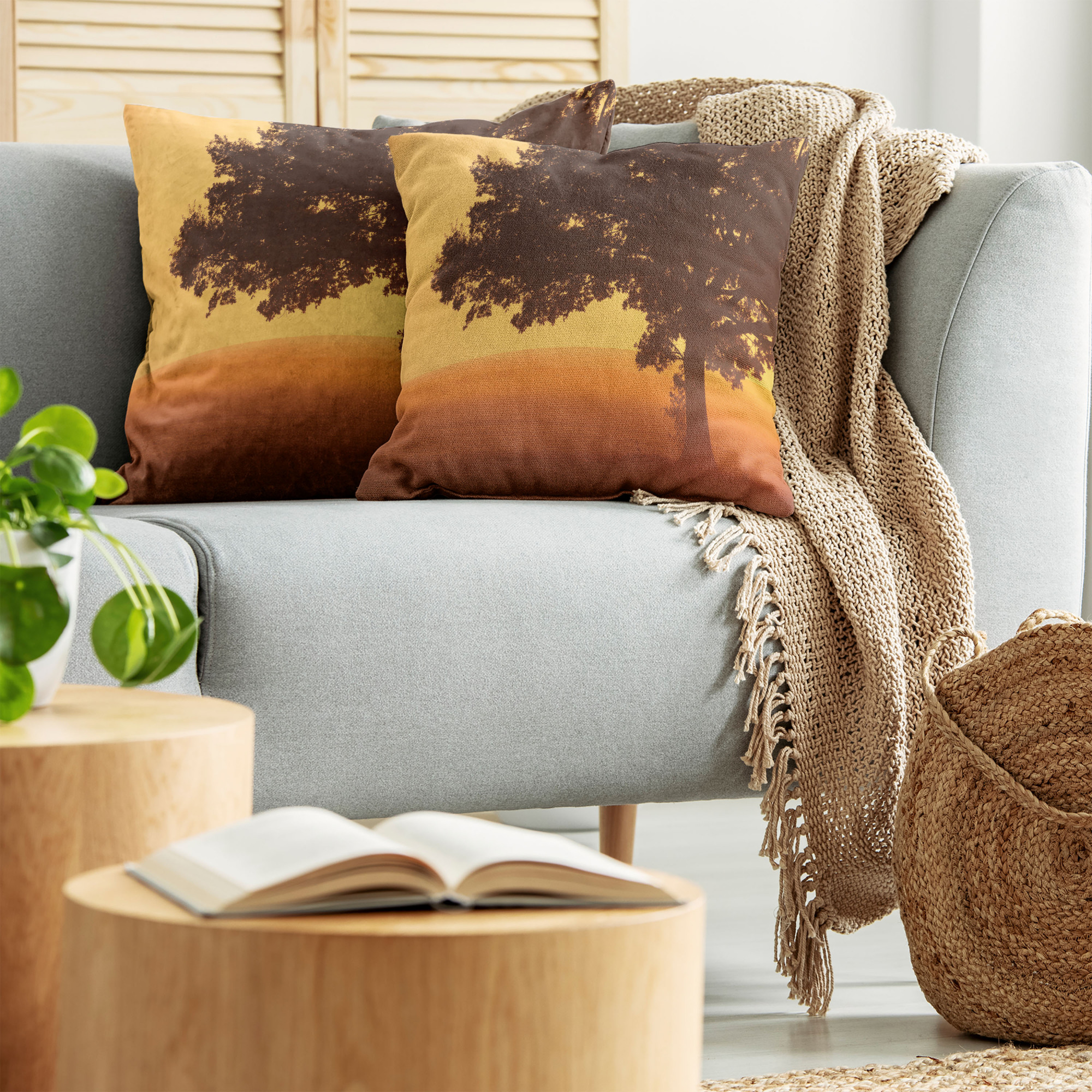 Ambesonne Tree Bloom Cushion Cover Set of 2 for Couch and Bed in 4 Sizes - Picture 37 of 220