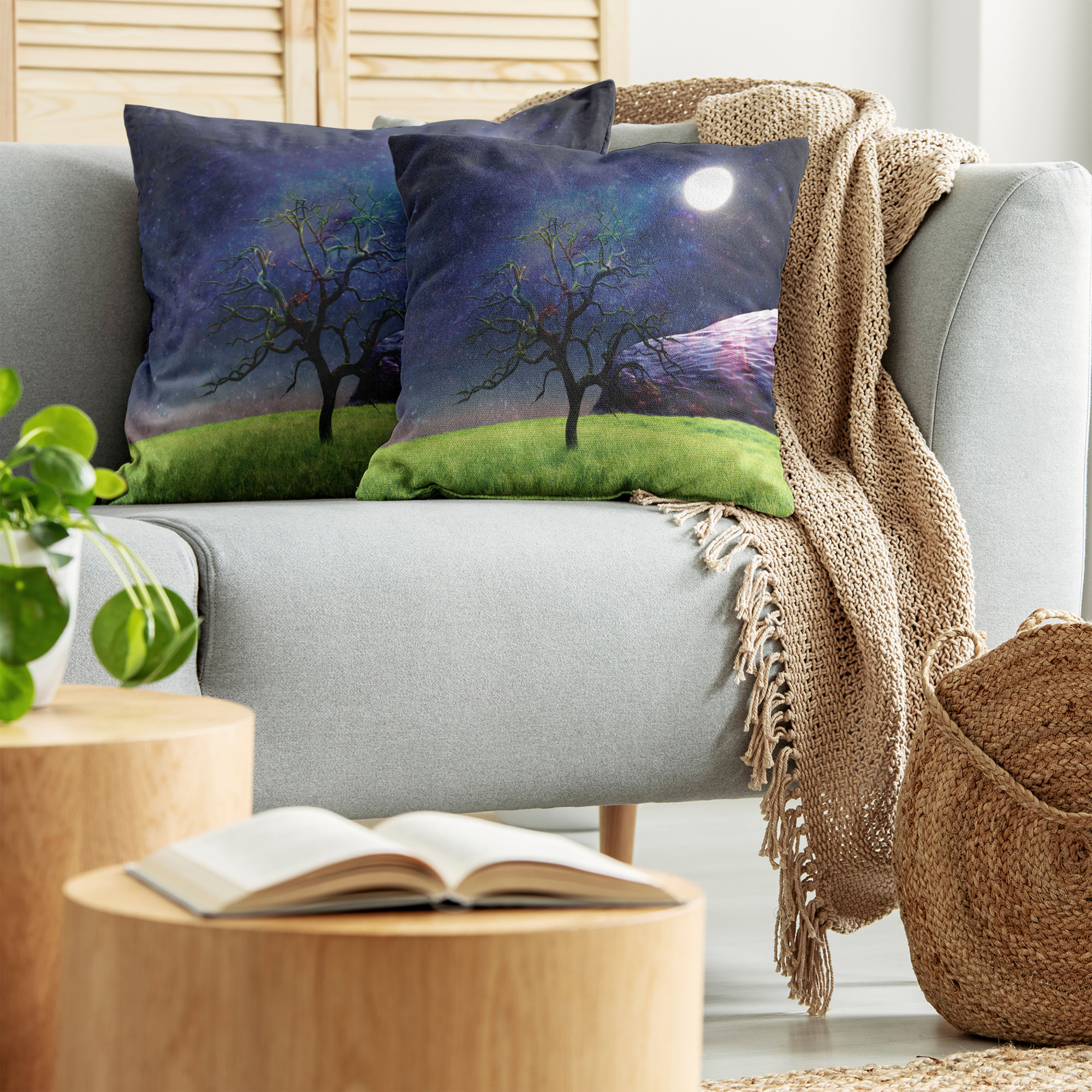 Ambesonne Tree Bloom Cushion Cover Set of 2 for Couch and Bed in 4 Sizes - Picture 62 of 220