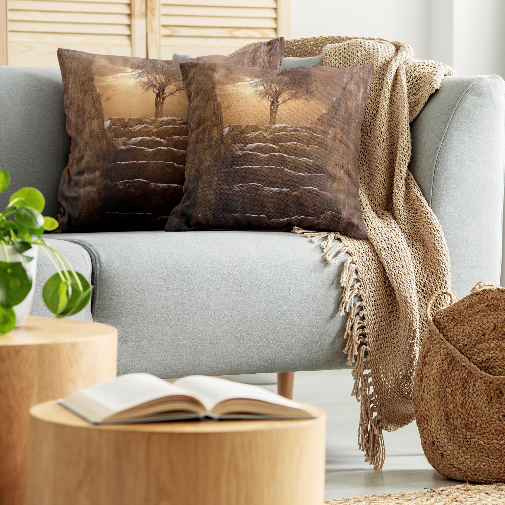 Ambesonne Tree Bloom Cushion Cover Set of 2 for Couch and Bed in 4 Sizes - Picture 24 of 220