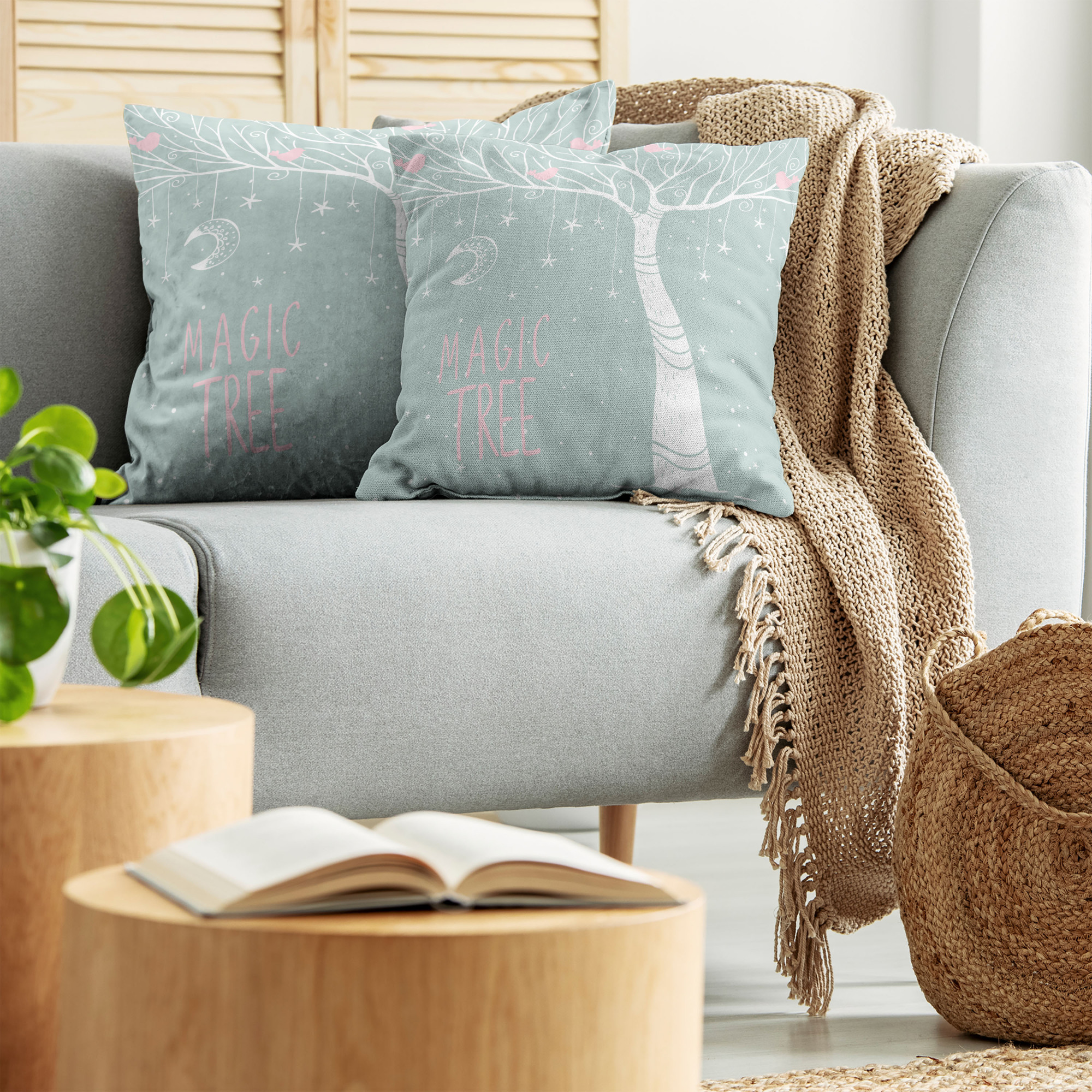 Ambesonne Tree Bloom Cushion Cover Set of 2 for Couch and Bed in 4 Sizes - Picture 186 of 220