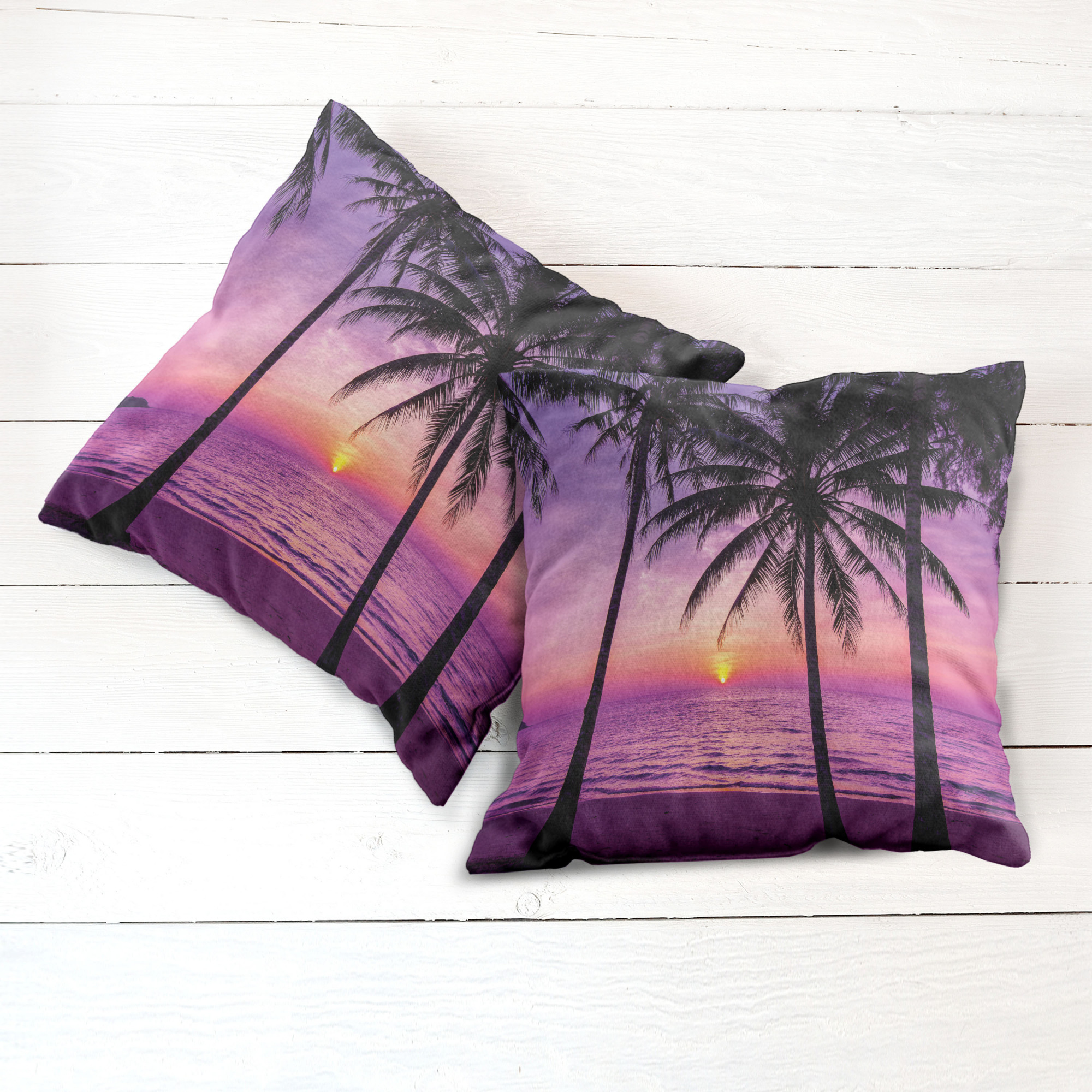 Ambesonne Tree Bloom Cushion Cover Set of 2 for Couch and Bed in 4 Sizes - Picture 142 of 220