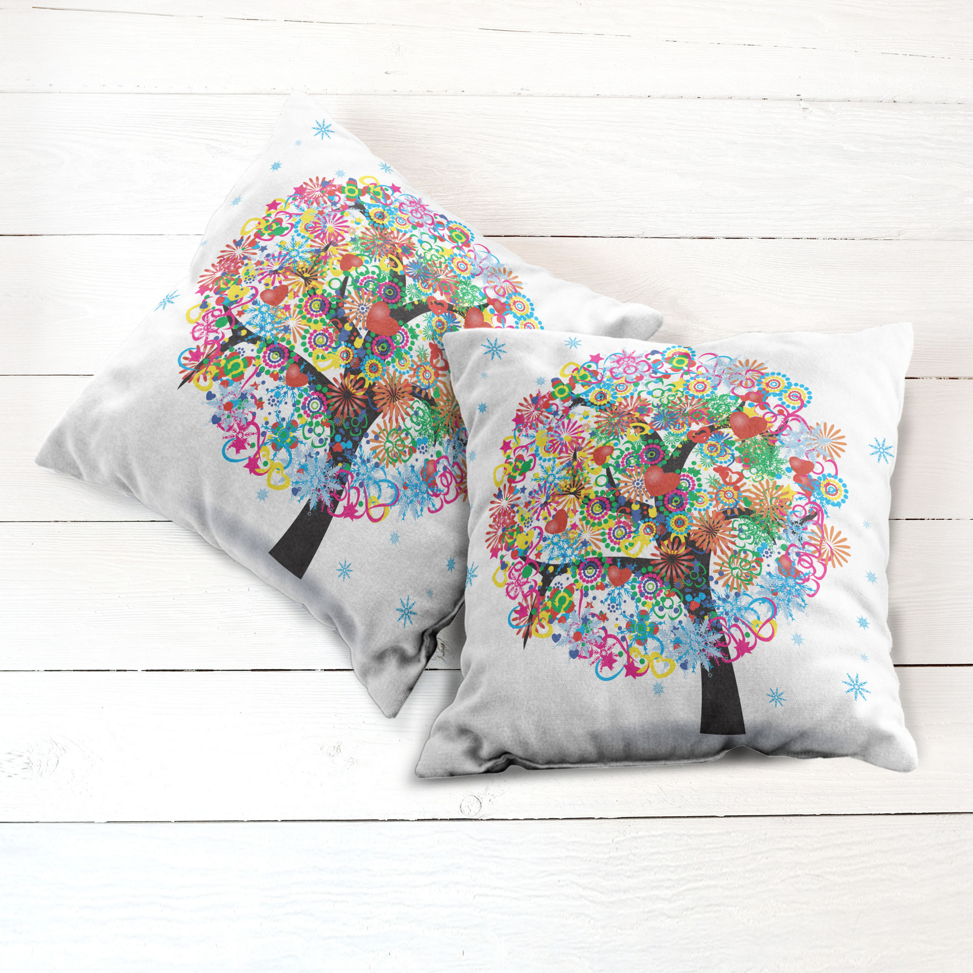 Ambesonne Tree Bloom Cushion Cover Set of 2 for Couch and Bed in 4 Sizes - Picture 13 of 220