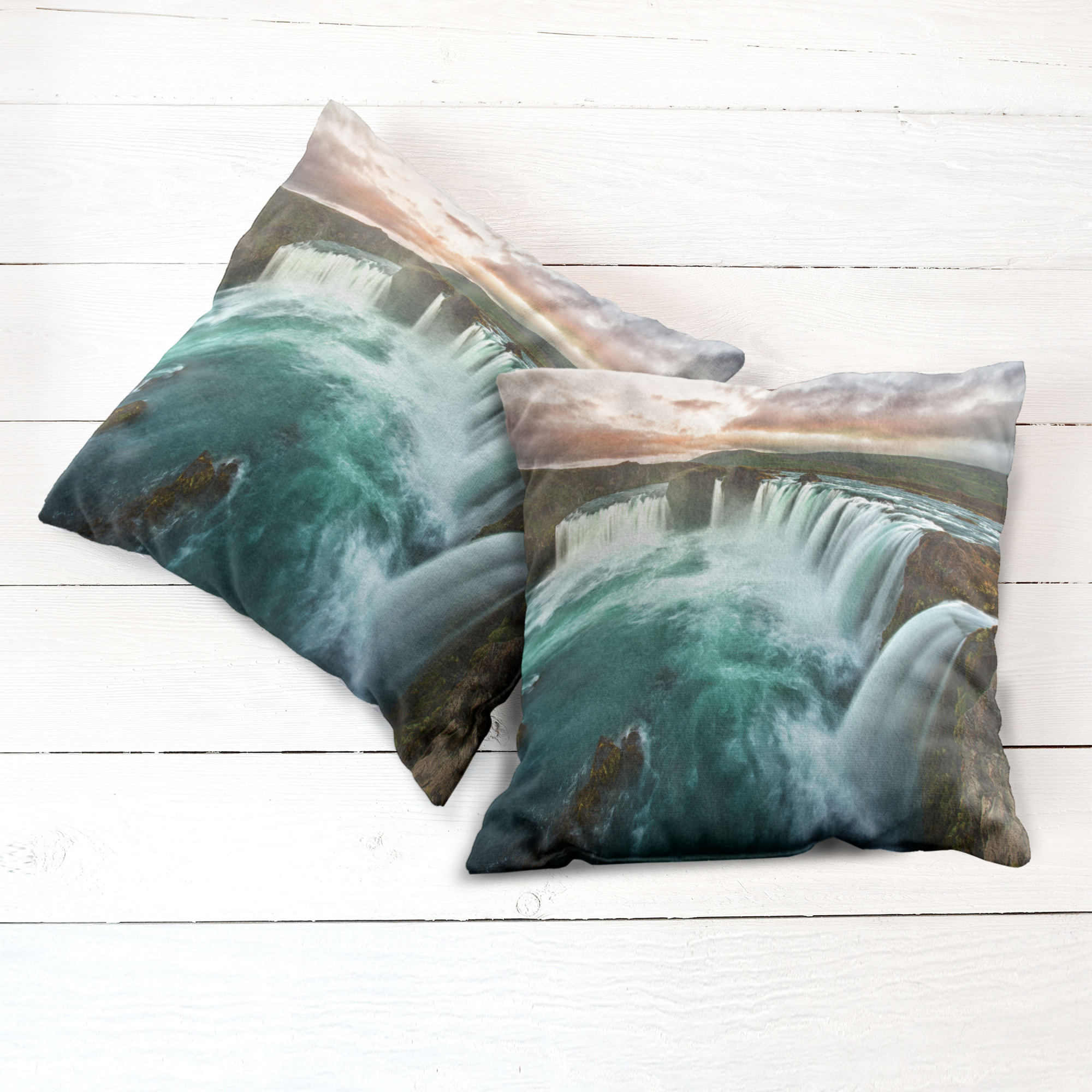 Ambesonne Colorful Theme Cushion Cover Set of 2 for Couch and Bed in 4 Sizes