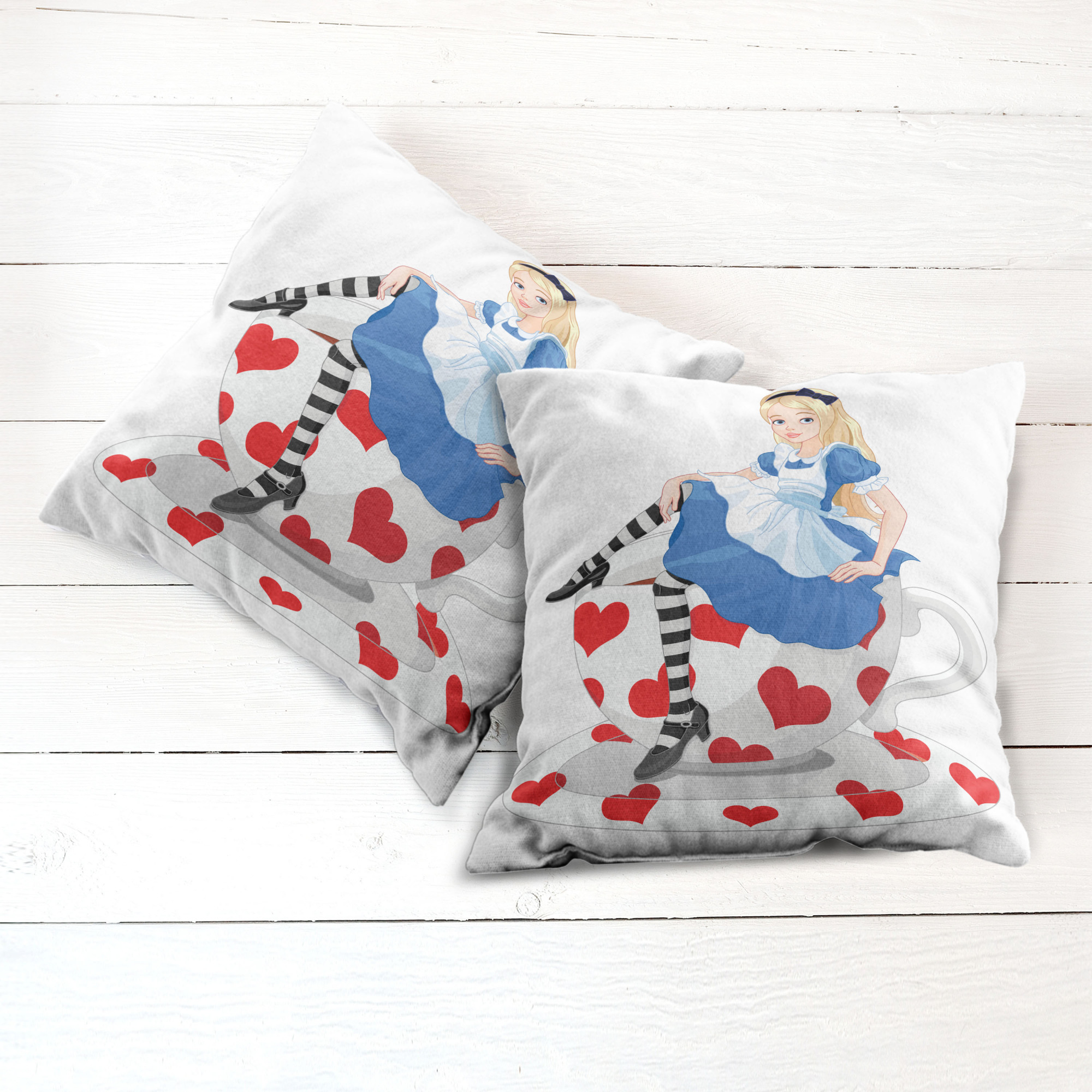 Ambesonne Colorful Theme Cushion Cover Set of 2 for Couch and Bed in 4 Sizes