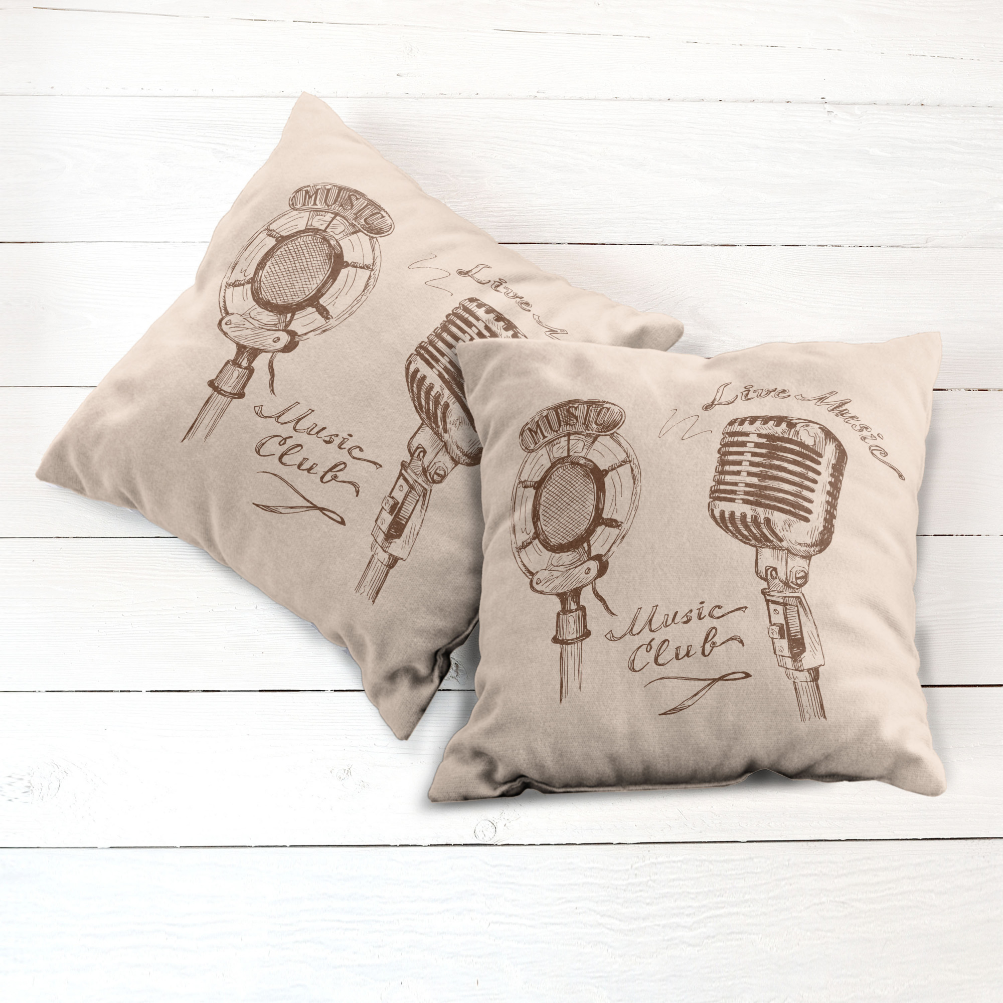 Ambesonne Vintage Elements Cushion Cover Set of 2 for Couch and Bed in 4 Sizes - Picture 26 of 128