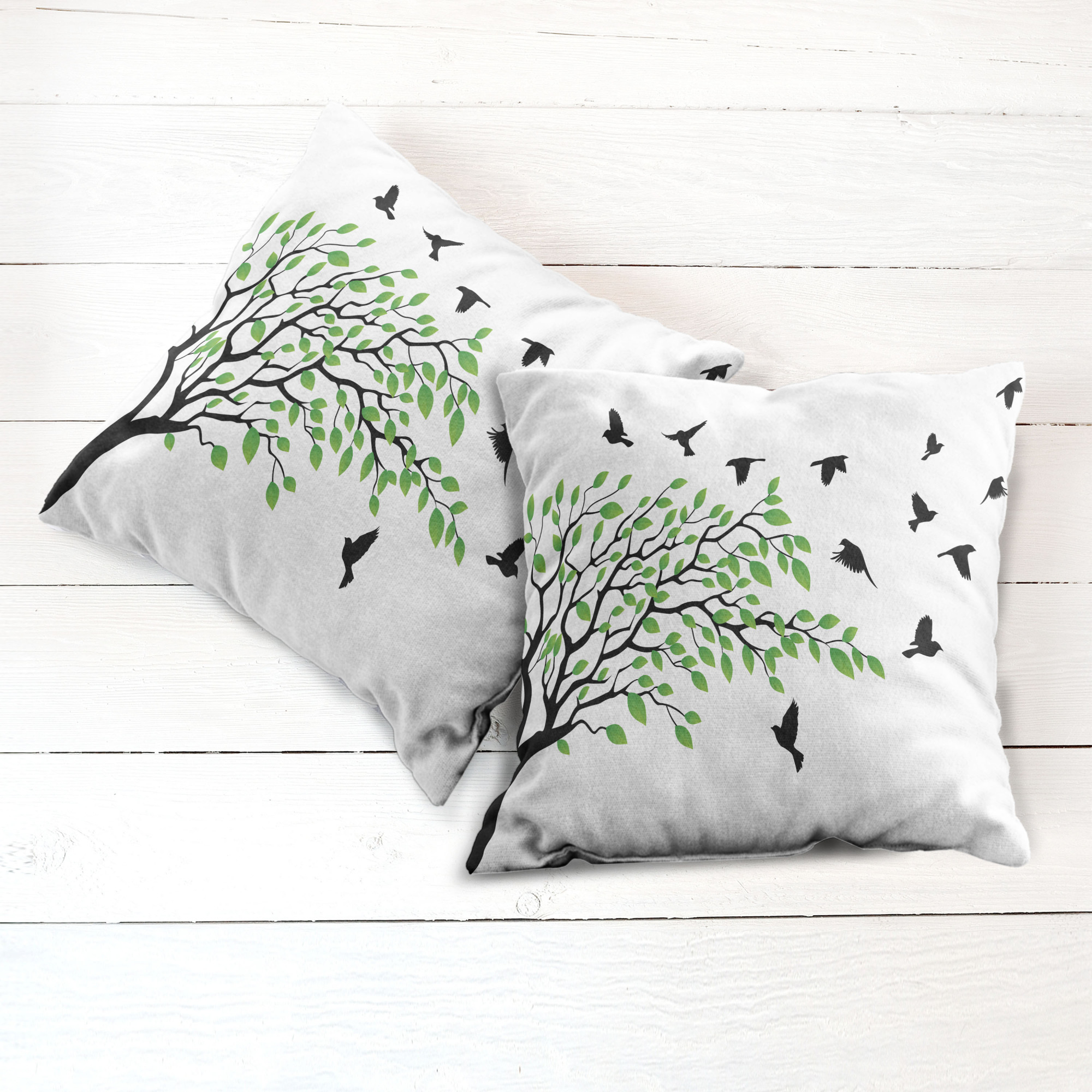 Ambesonne Tree Bloom Cushion Cover Set of 2 for Couch and Bed in 4 Sizes - Picture 55 of 220