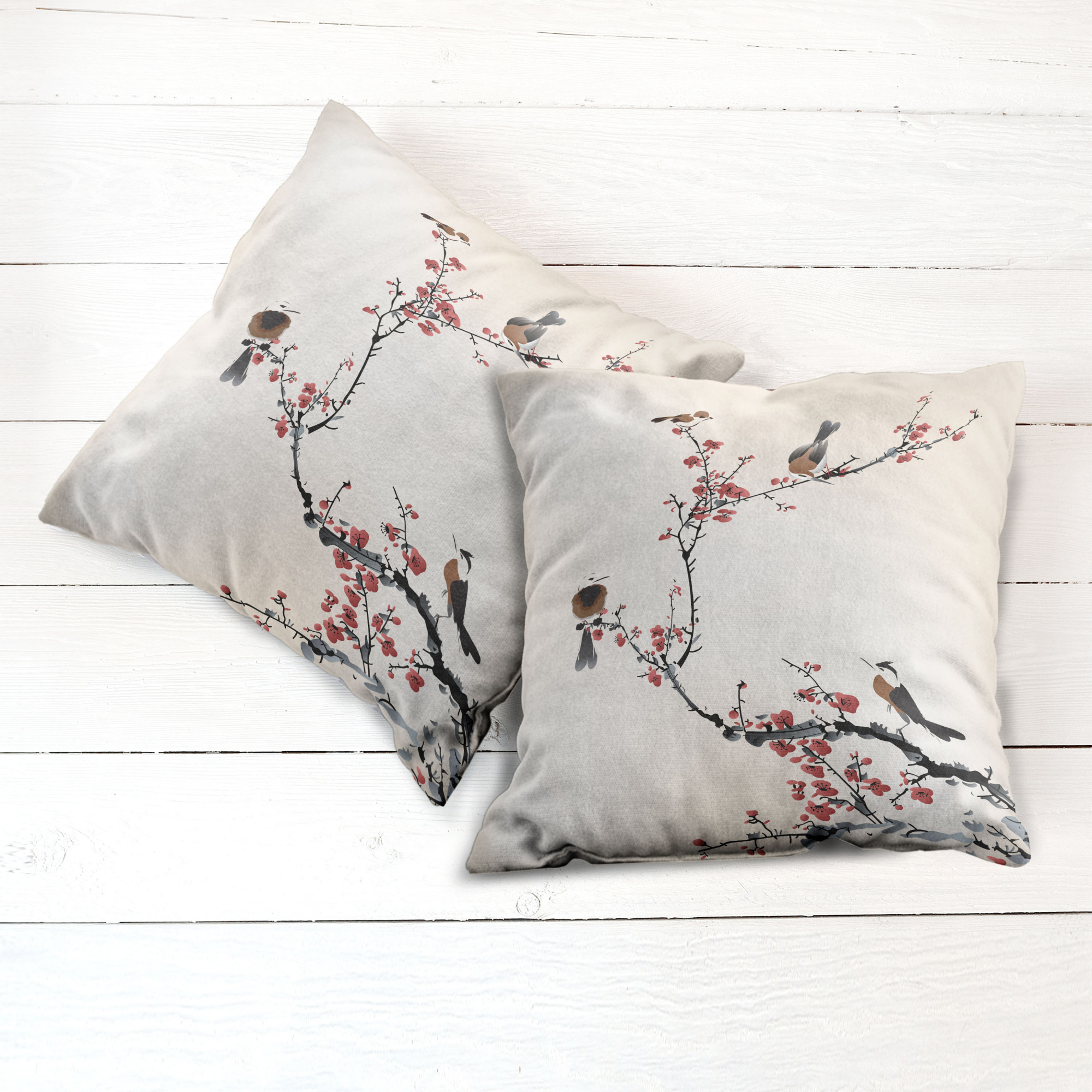 Ambesonne Tree Bloom Cushion Cover Set of 2 for Couch and Bed in 4 Sizes - Picture 138 of 220