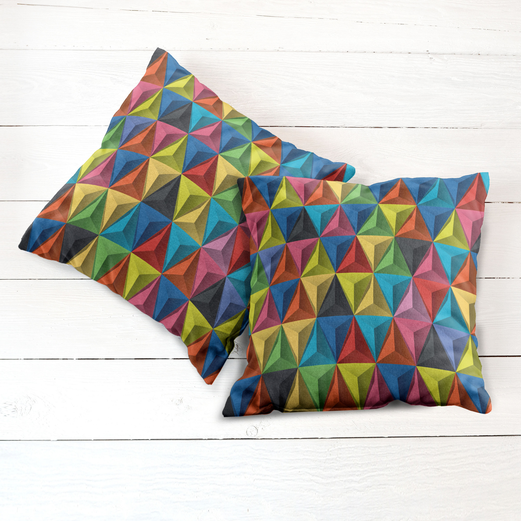 Ambesonne Colorful Theme Cushion Cover Set of 2 for Couch and Bed in 4 Sizes