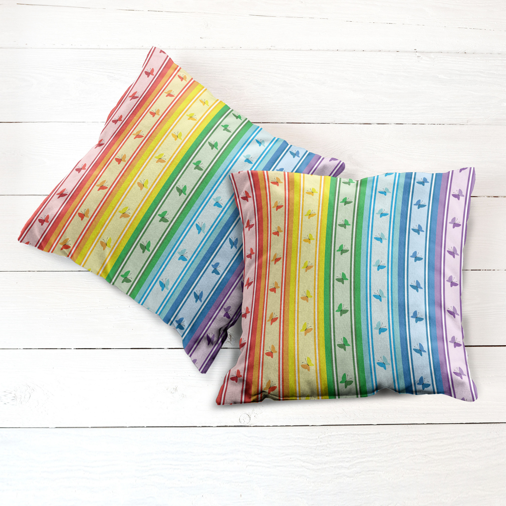 Ambesonne Colorful Theme Cushion Cover Set of 2 for Couch and Bed in 4 Sizes