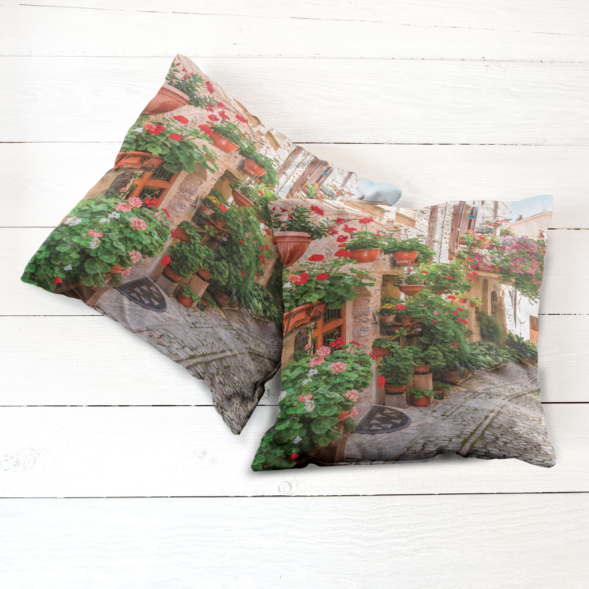 Ambesonne Colorful Theme Cushion Cover Set of 2 for Couch and Bed in 4 Sizes