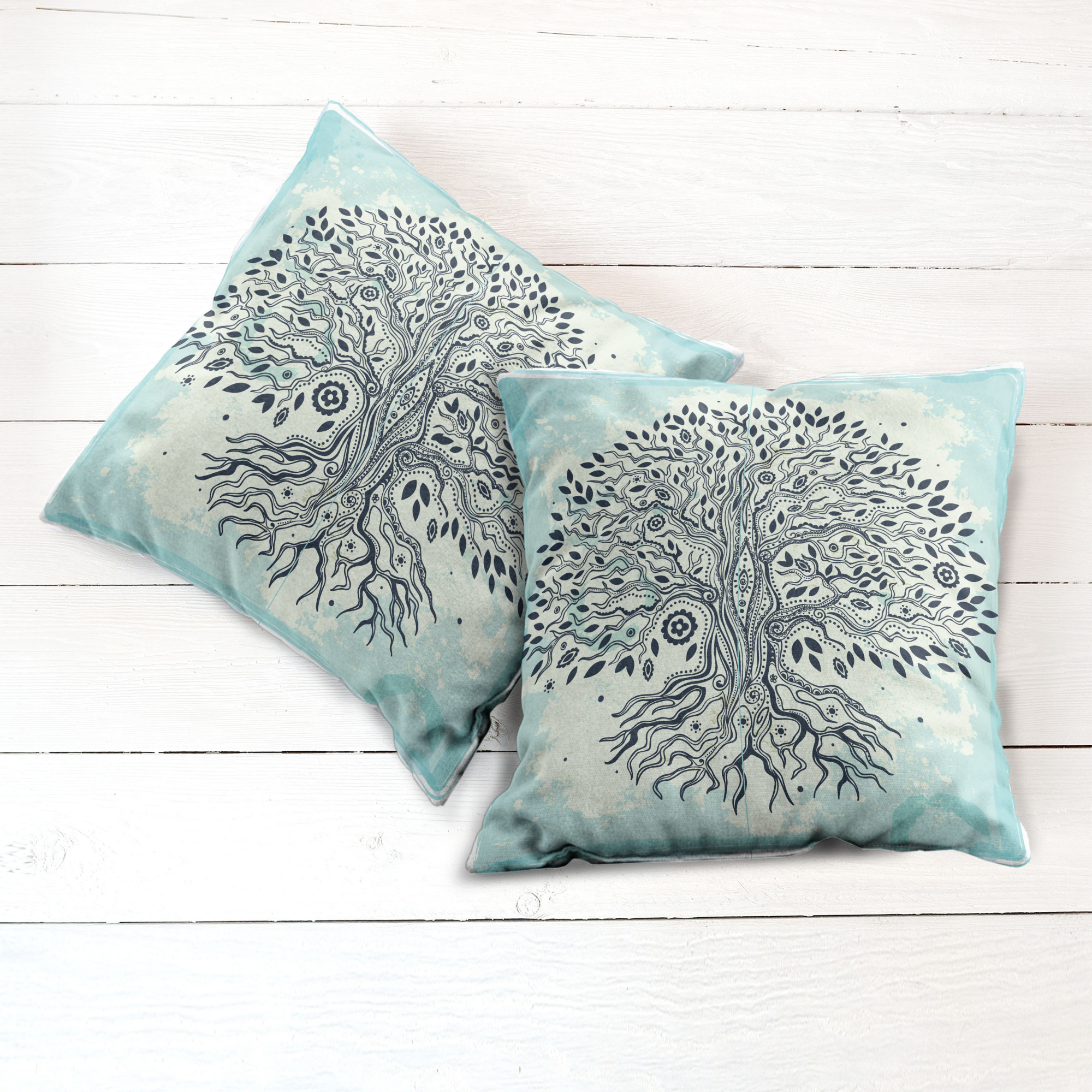 Ambesonne Tree Bloom Cushion Cover Set of 2 for Couch and Bed in 4 Sizes - Picture 42 of 220