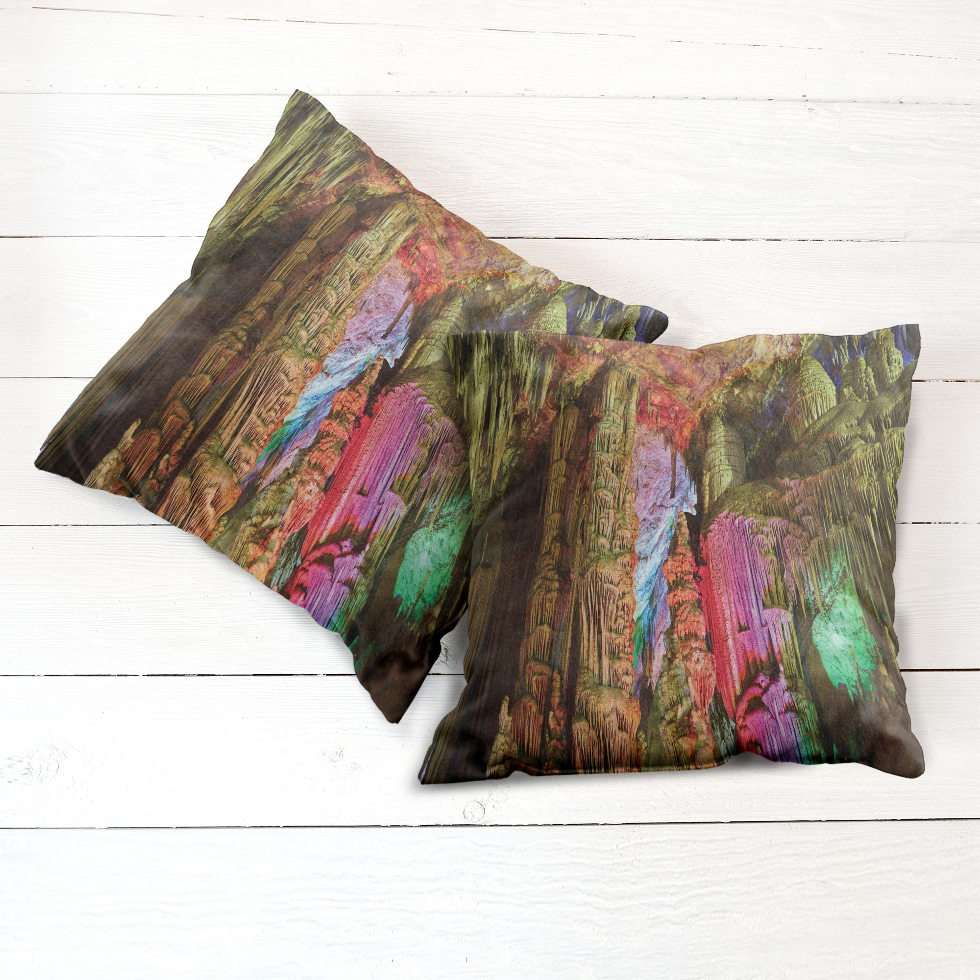 Ambesonne Colorful Theme Cushion Cover Set of 2 for Couch and Bed in 4 Sizes