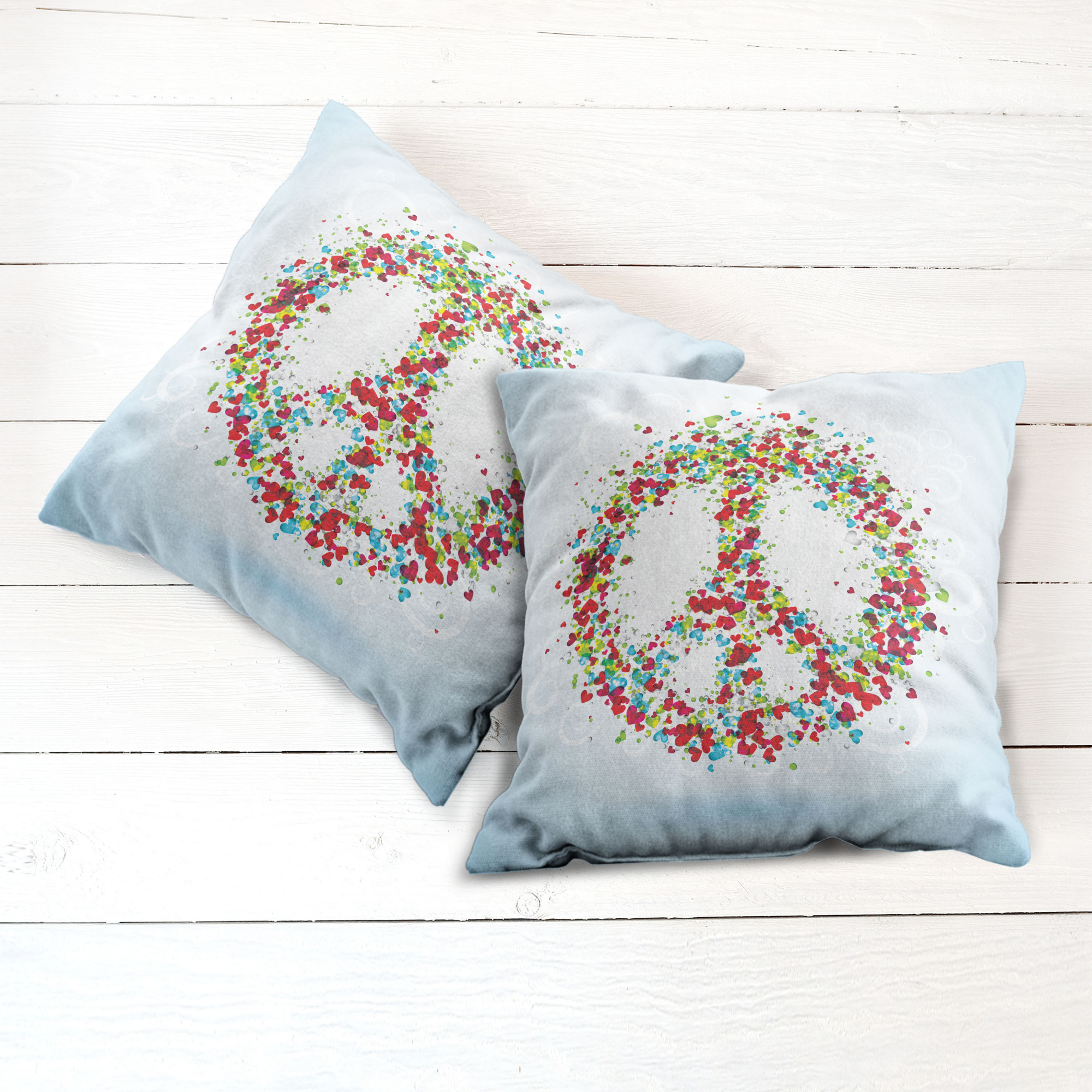 Ambesonne Colorful Theme Cushion Cover Set of 2 for Couch and Bed in 4 Sizes