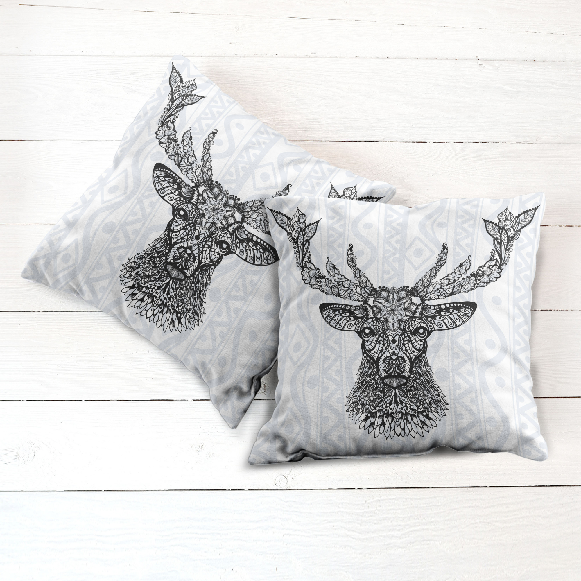 Ambesonne Black White Art Cushion Cover Set of 2 for Couch and Bed in 4 ...