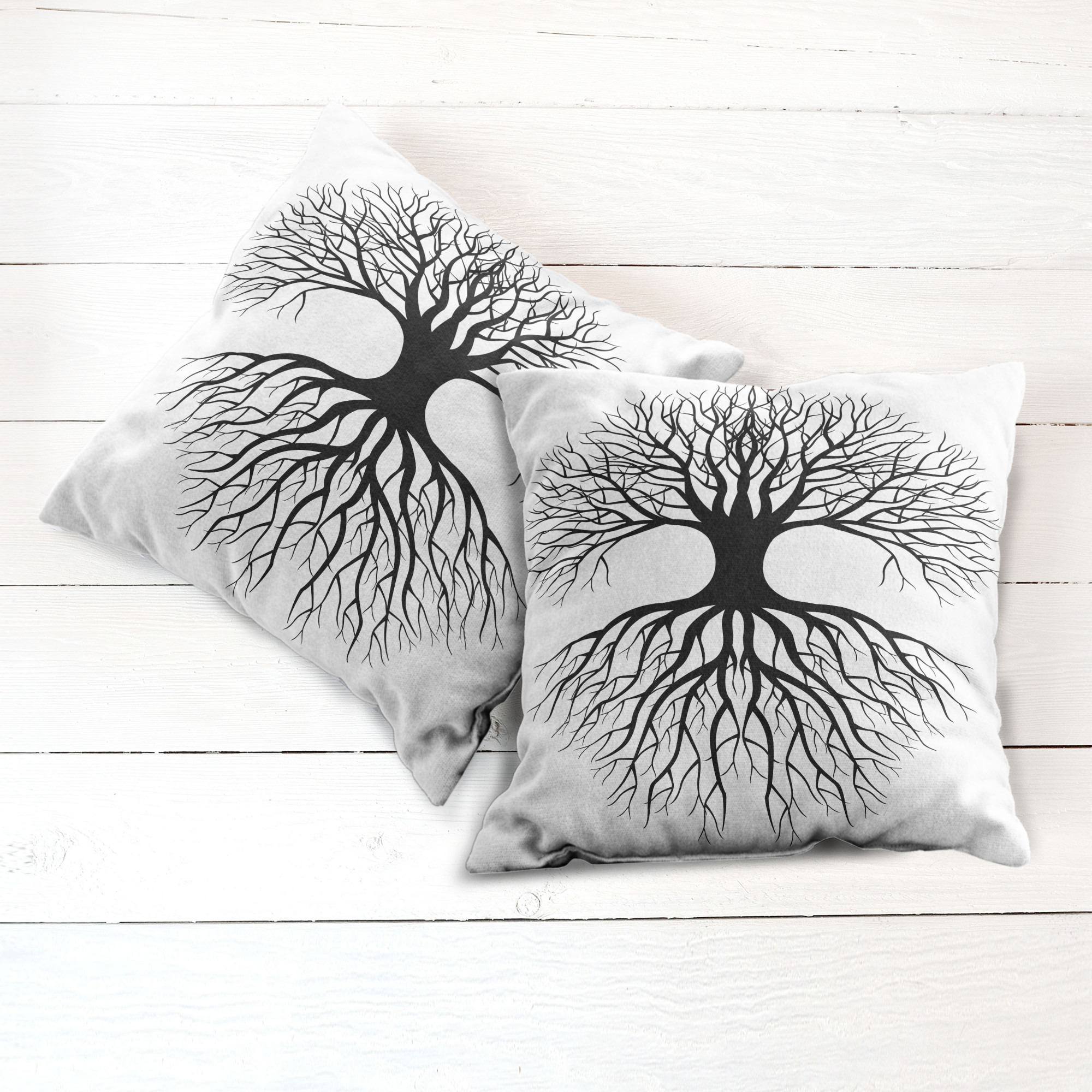 Ambesonne Tree Bloom Cushion Cover Set of 2 for Couch and Bed in 4 Sizes - Picture 166 of 220