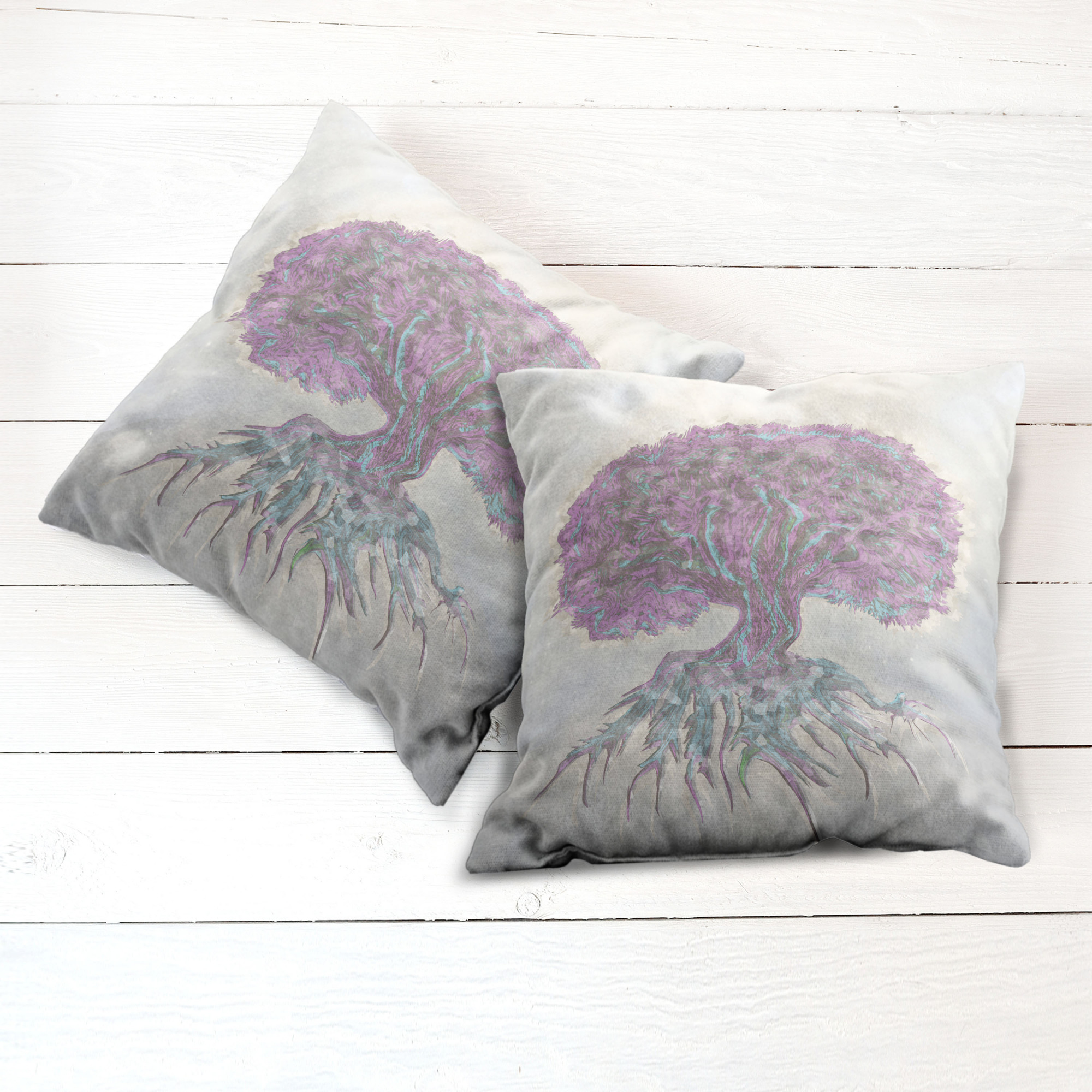 Ambesonne Tree Bloom Cushion Cover Set of 2 for Couch and Bed in 4 Sizes - Picture 215 of 220