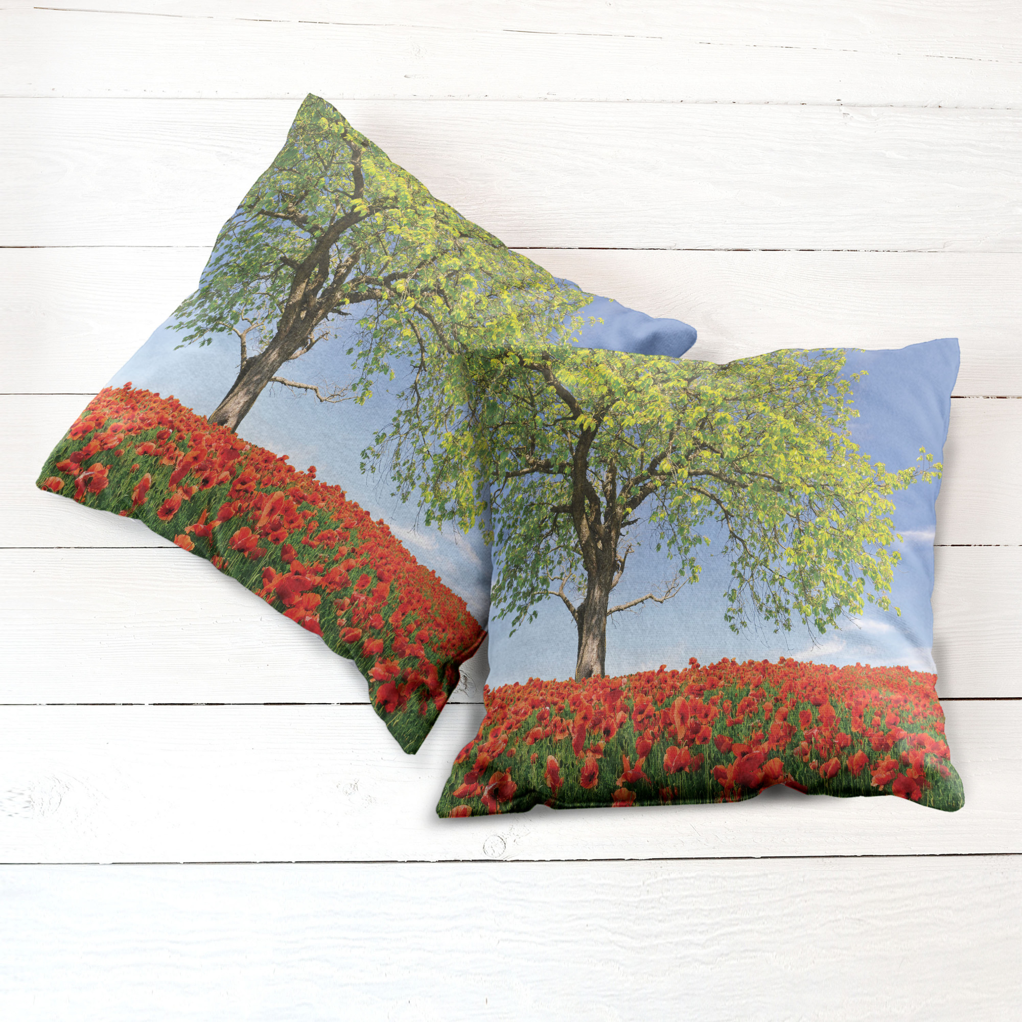 Ambesonne Tree Bloom Cushion Cover Set of 2 for Couch and Bed in 4 Sizes - Picture 183 of 220