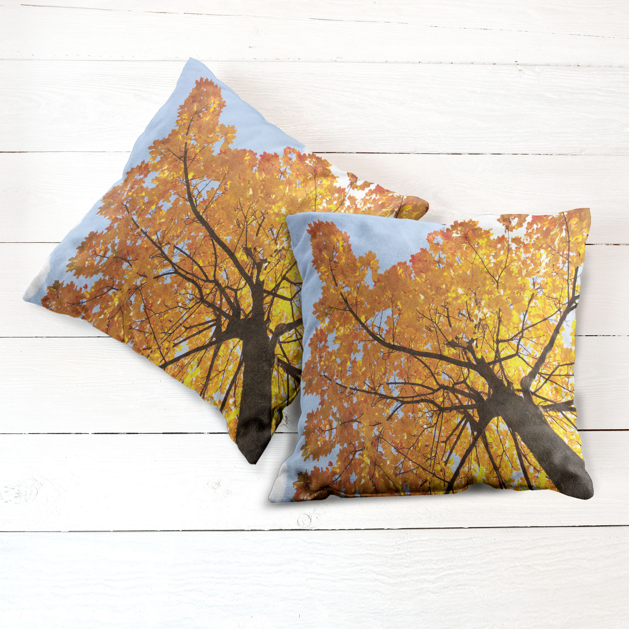 Ambesonne Tree Bloom Cushion Cover Set of 2 for Couch and Bed in 4 Sizes - Picture 97 of 220