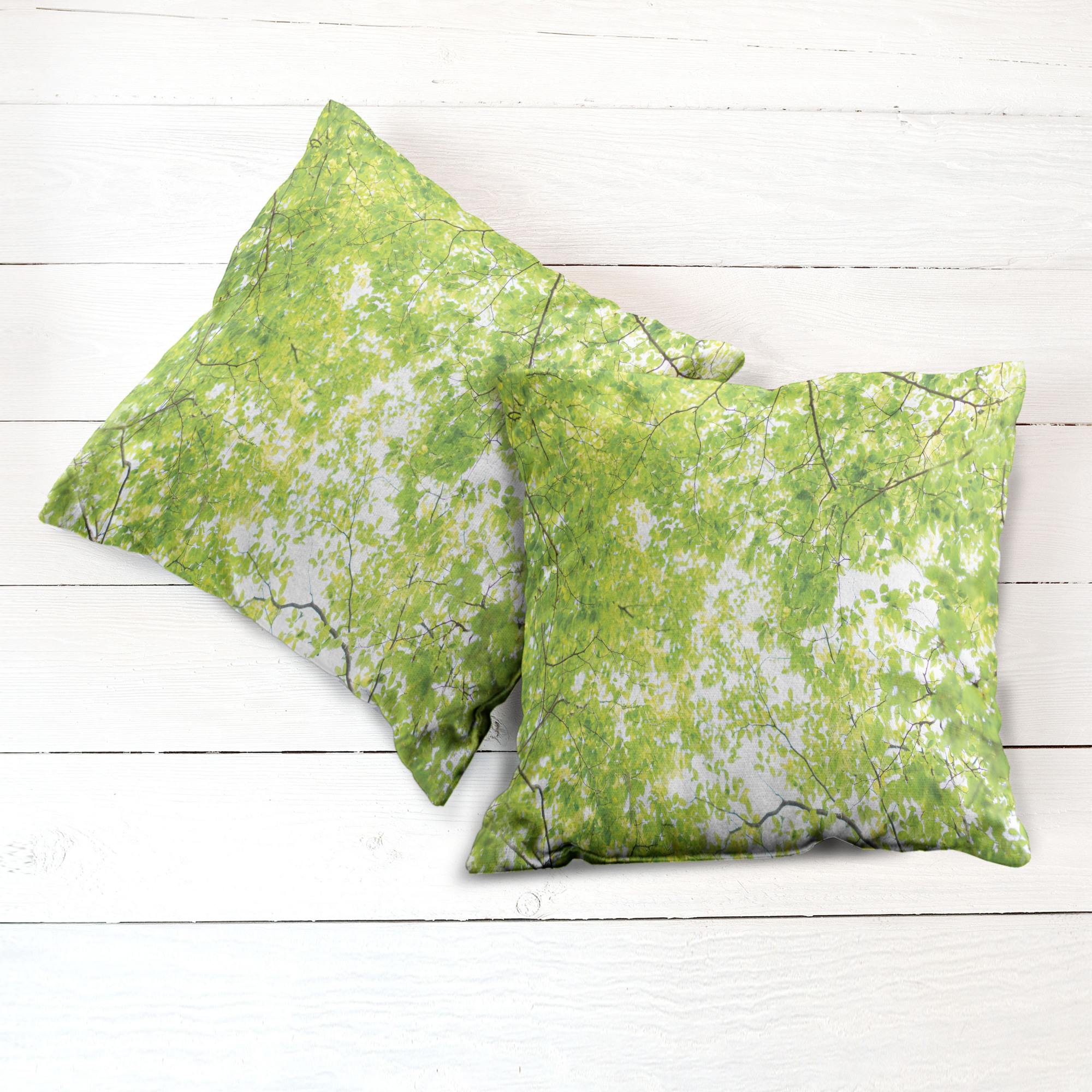 Ambesonne Tree Bloom Cushion Cover Set of 2 for Couch and Bed in 4 Sizes - Picture 114 of 220