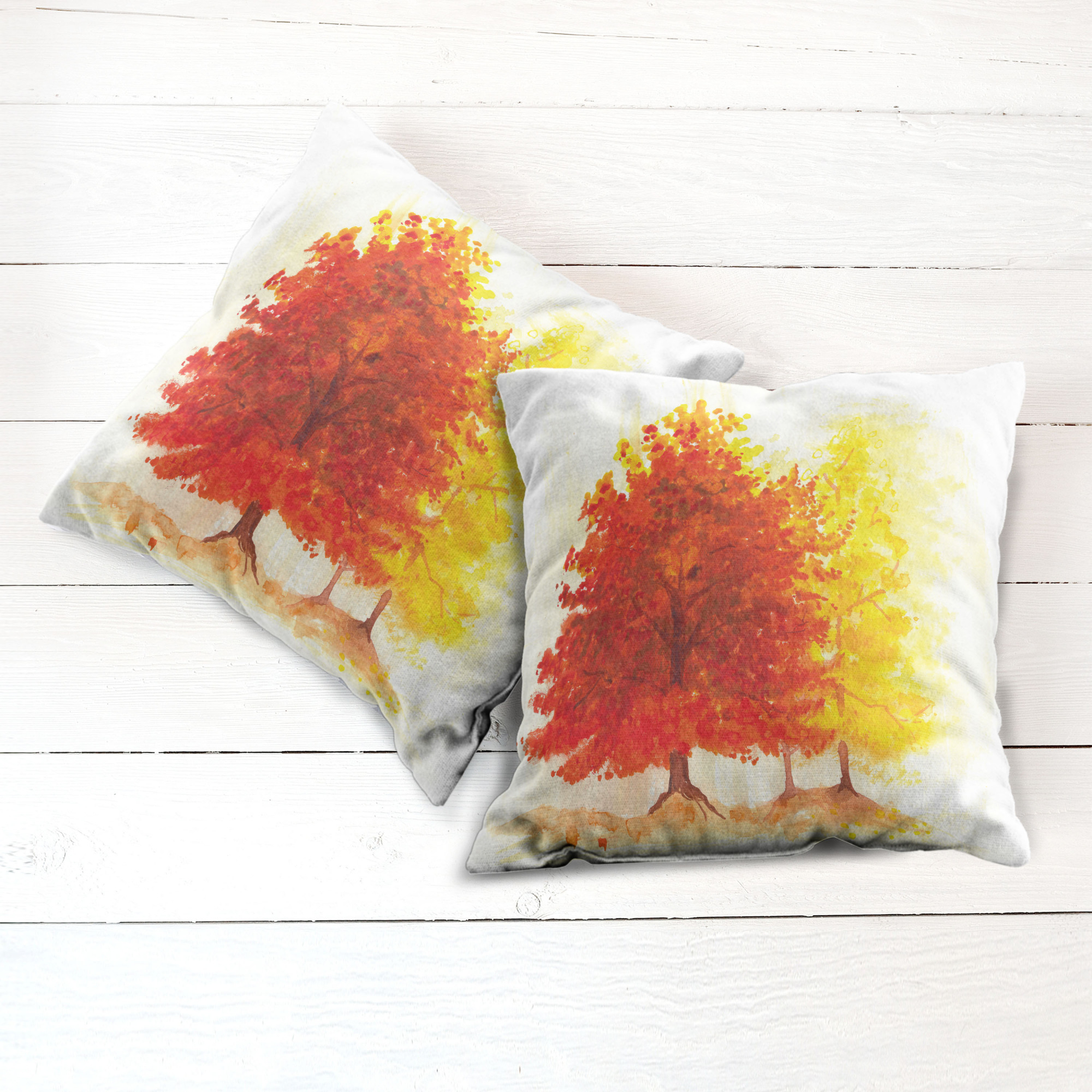 Ambesonne Tree Bloom Cushion Cover Set of 2 for Couch and Bed in 4 Sizes - Picture 50 of 220