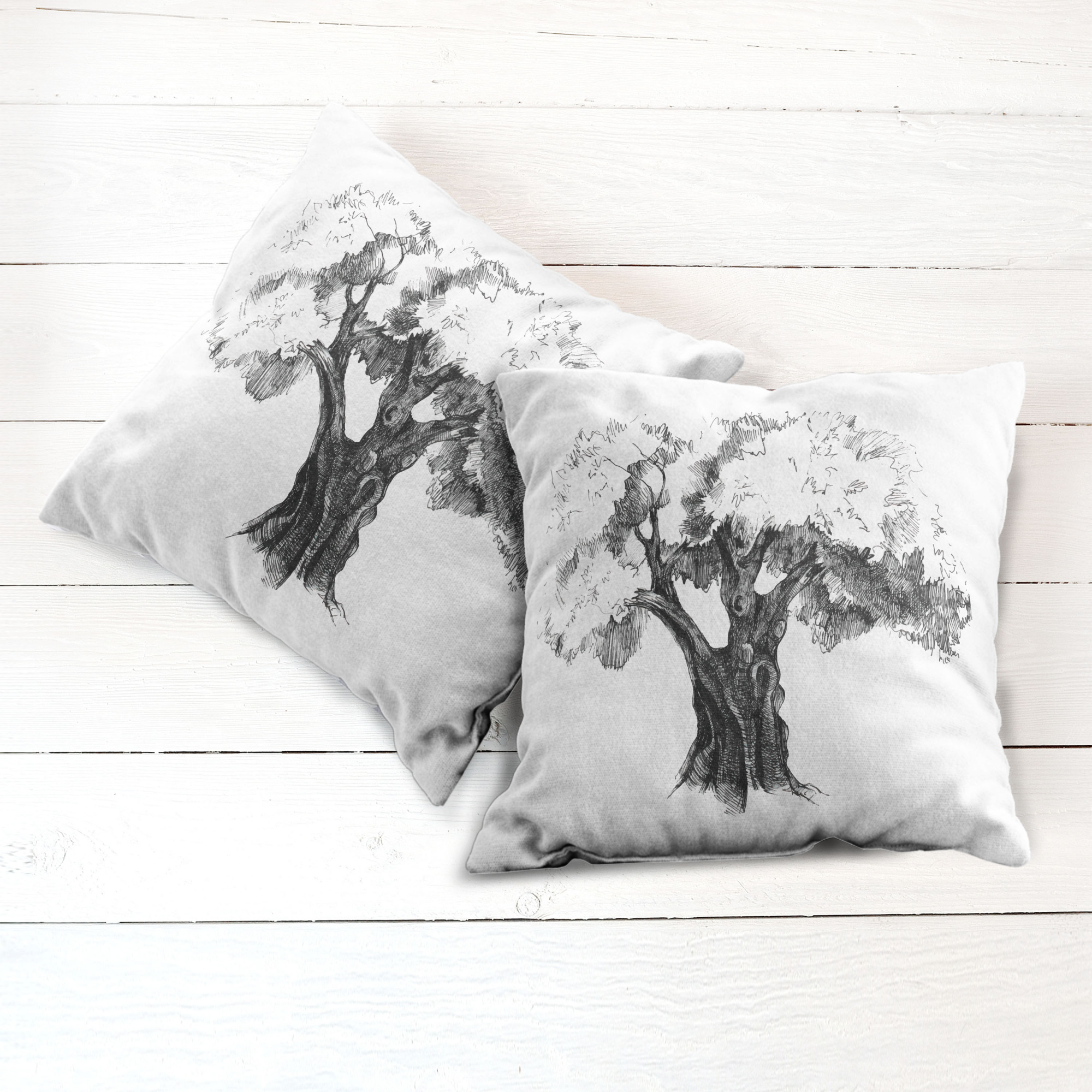 Ambesonne Tree Bloom Cushion Cover Set of 2 for Couch and Bed in 4 Sizes - Picture 134 of 220