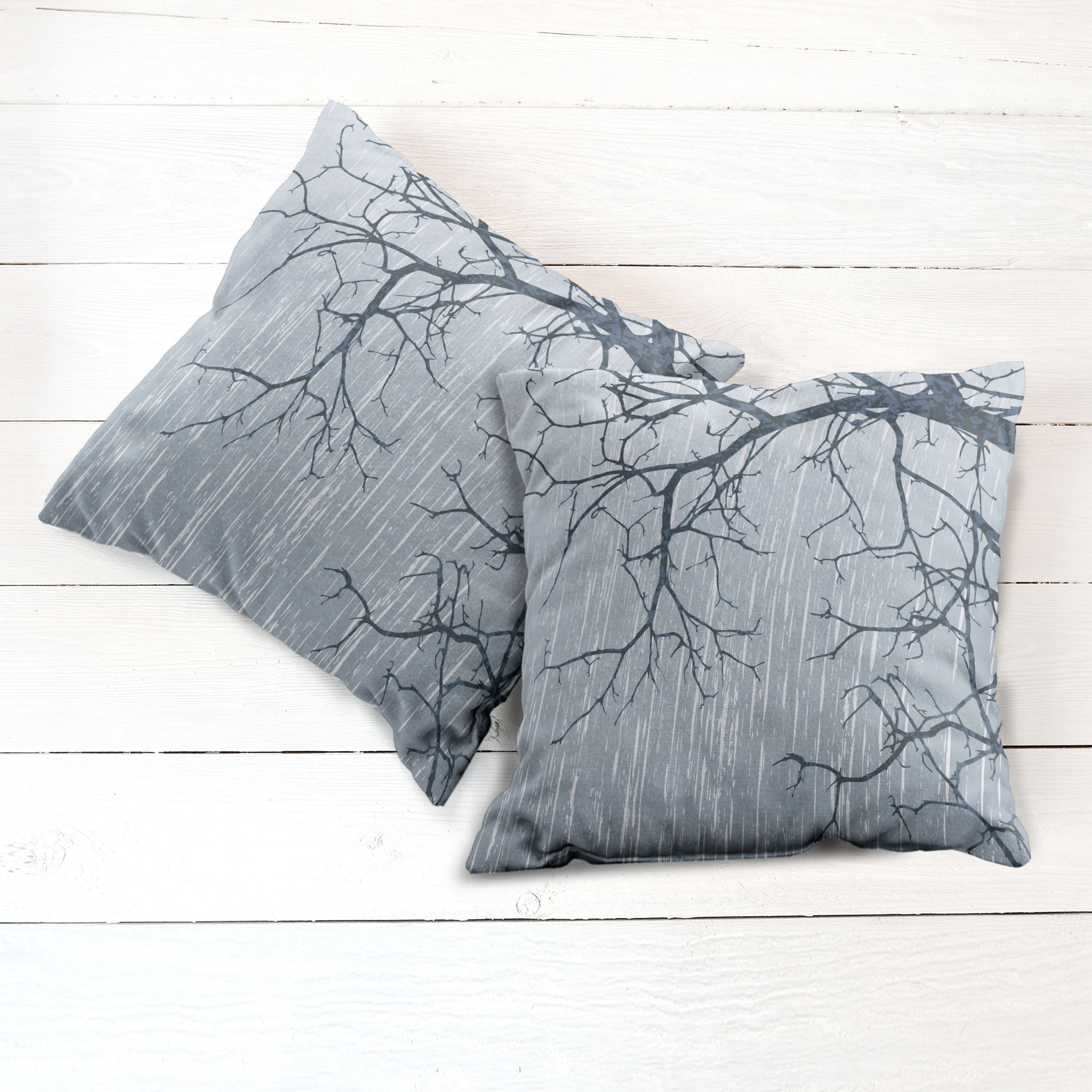 Ambesonne Tree Bloom Cushion Cover Set of 2 for Couch and Bed in 4 Sizes - Picture 154 of 220
