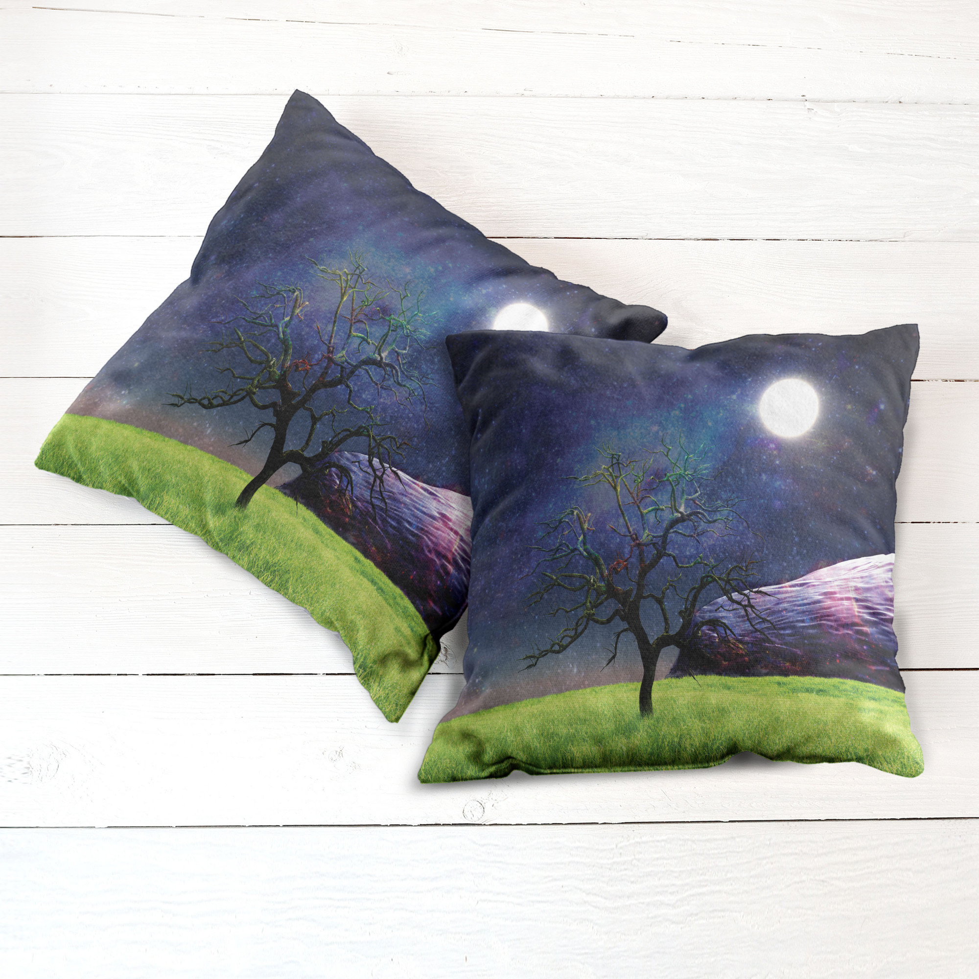 Ambesonne Tree Bloom Cushion Cover Set of 2 for Couch and Bed in 4 Sizes - Picture 63 of 220