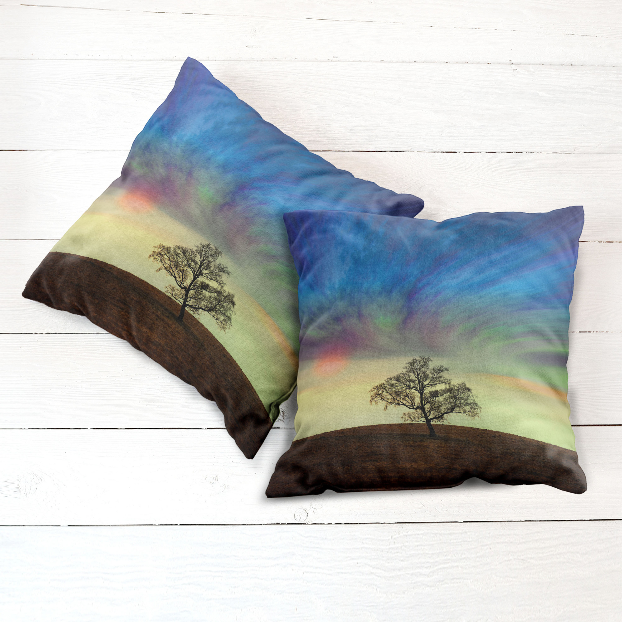 Ambesonne Tree Bloom Cushion Cover Set of 2 for Couch and Bed in 4 Sizes - Picture 195 of 220
