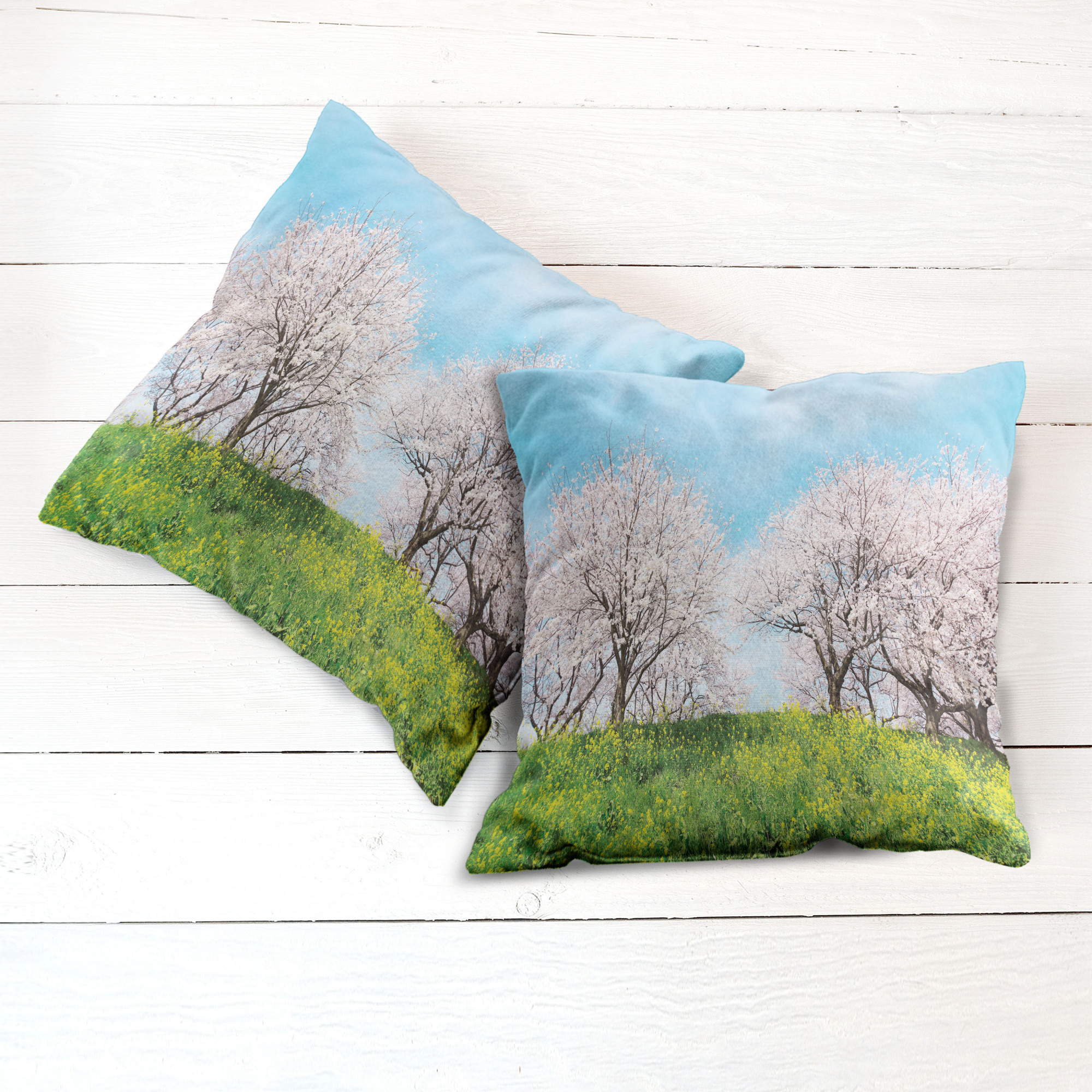 Ambesonne Tree Bloom Cushion Cover Set of 2 for Couch and Bed in 4 Sizes - Picture 76 of 220